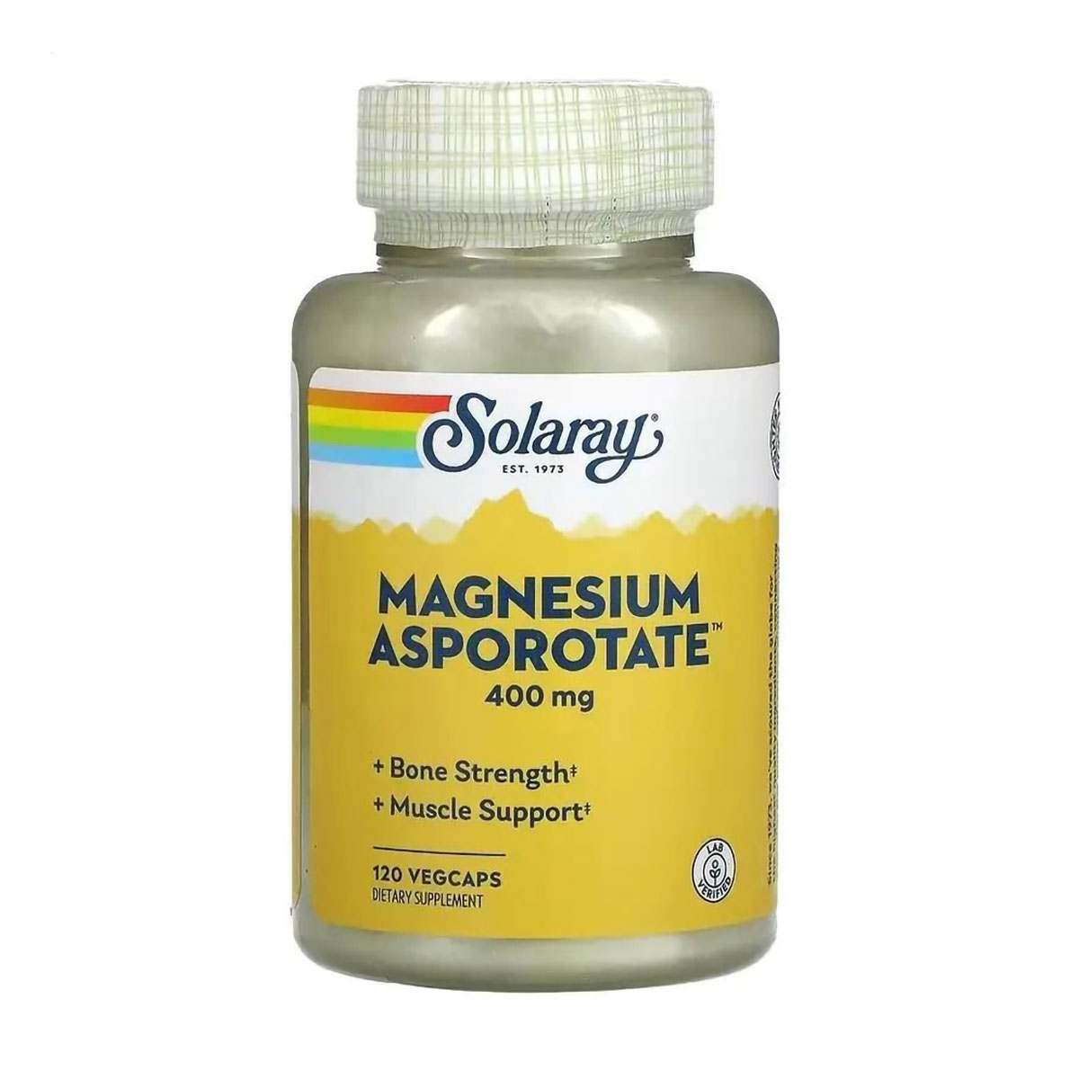 Аспартат магнія Solaray Magnesium Asporotate 400 мг, 120 капсул
