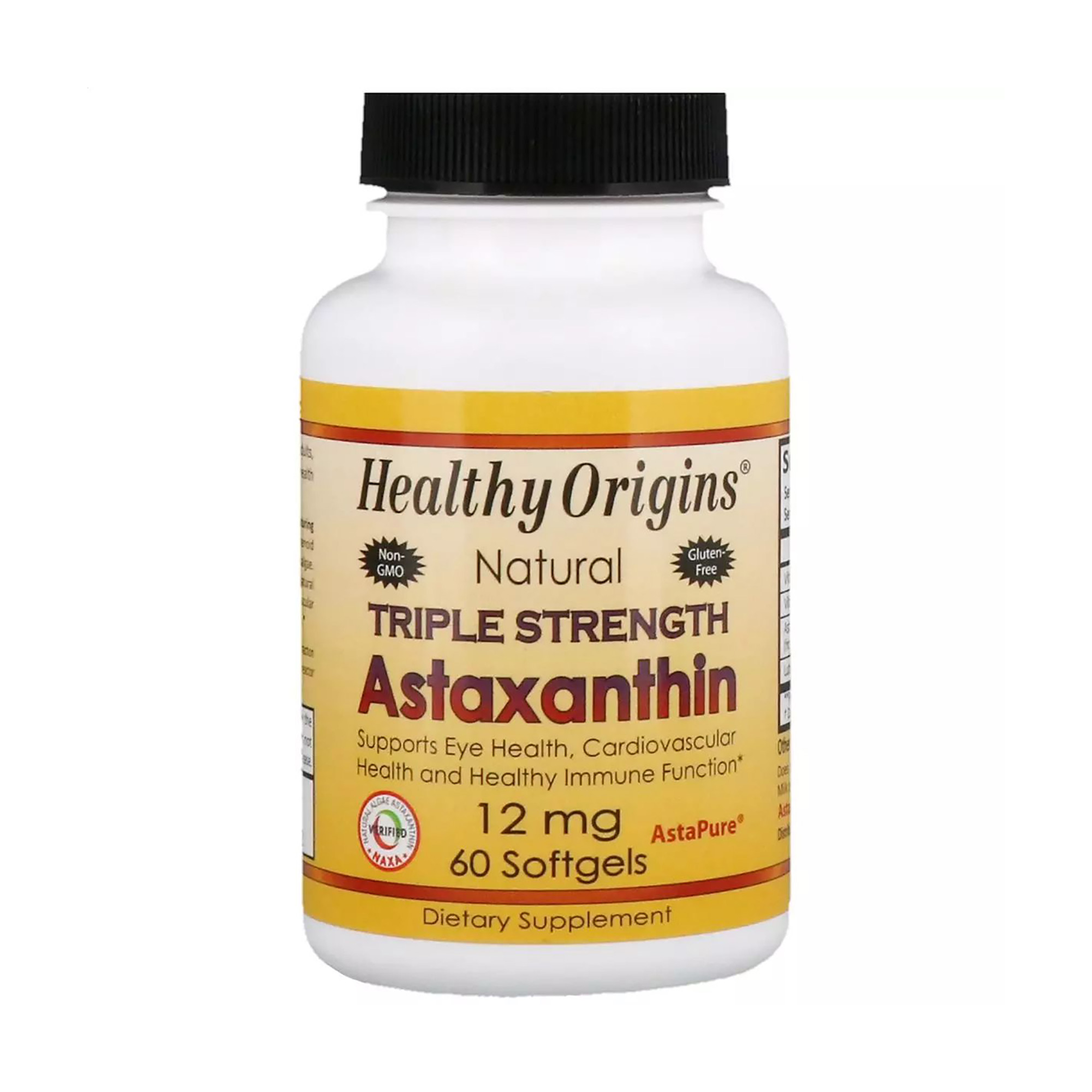 Астаксантин Healthy Origins Astaxanthin 12 мг, 60 капсул