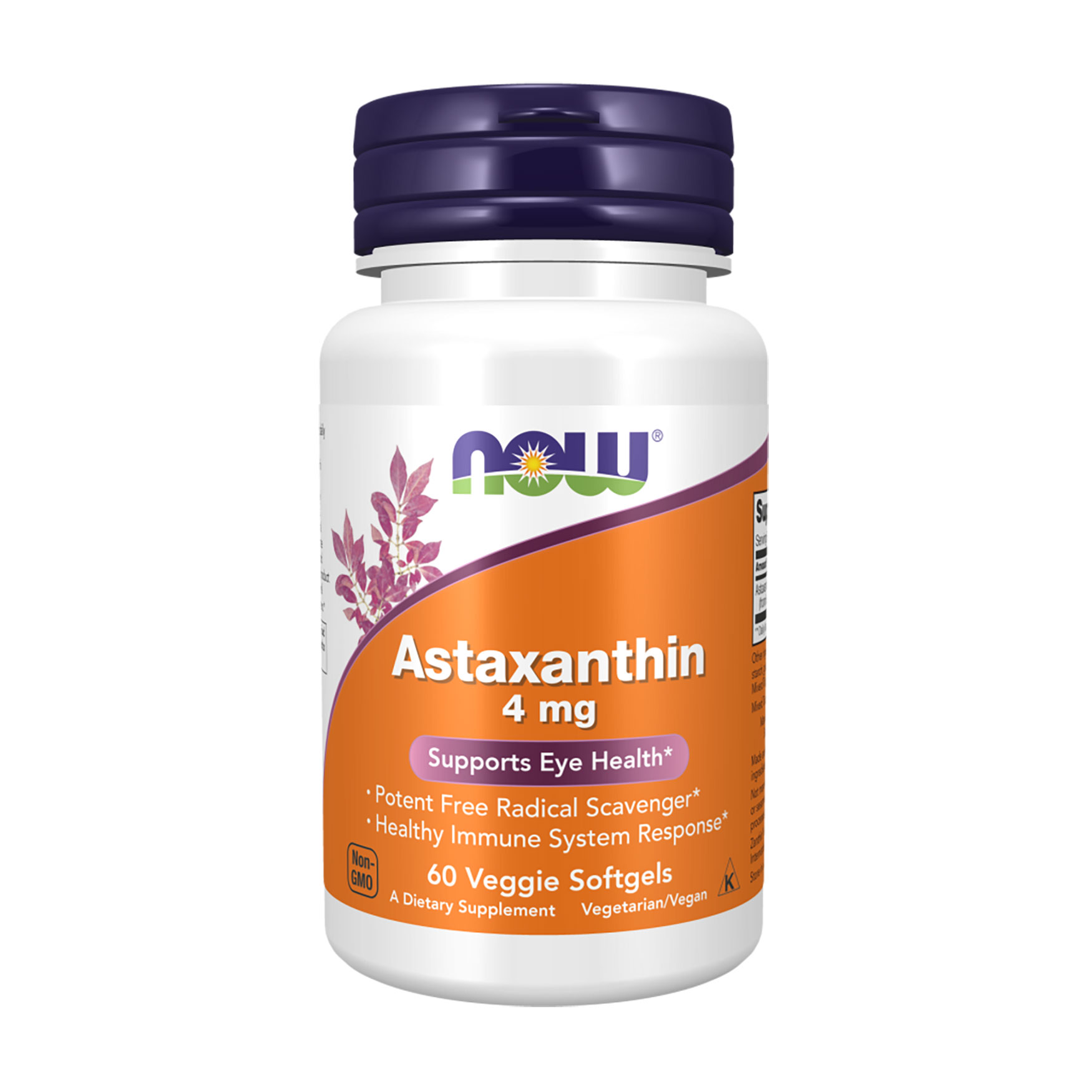 Астаксантин NOW Foods Astaxanthin 4 мг, 60 капсул