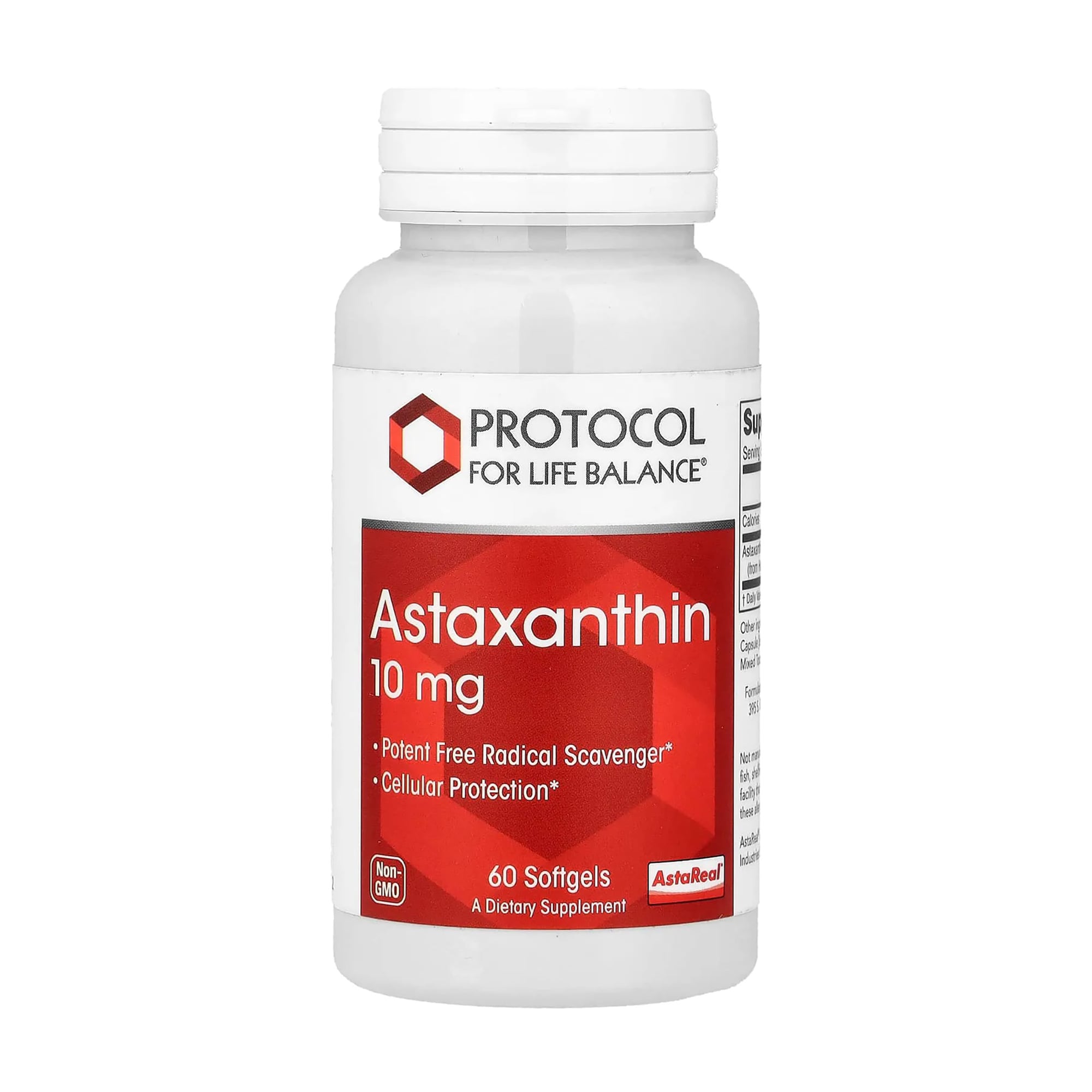Астаксантин Protocol For Life Balance Astaxanthin, 10 мг, 60 гелевих капсул