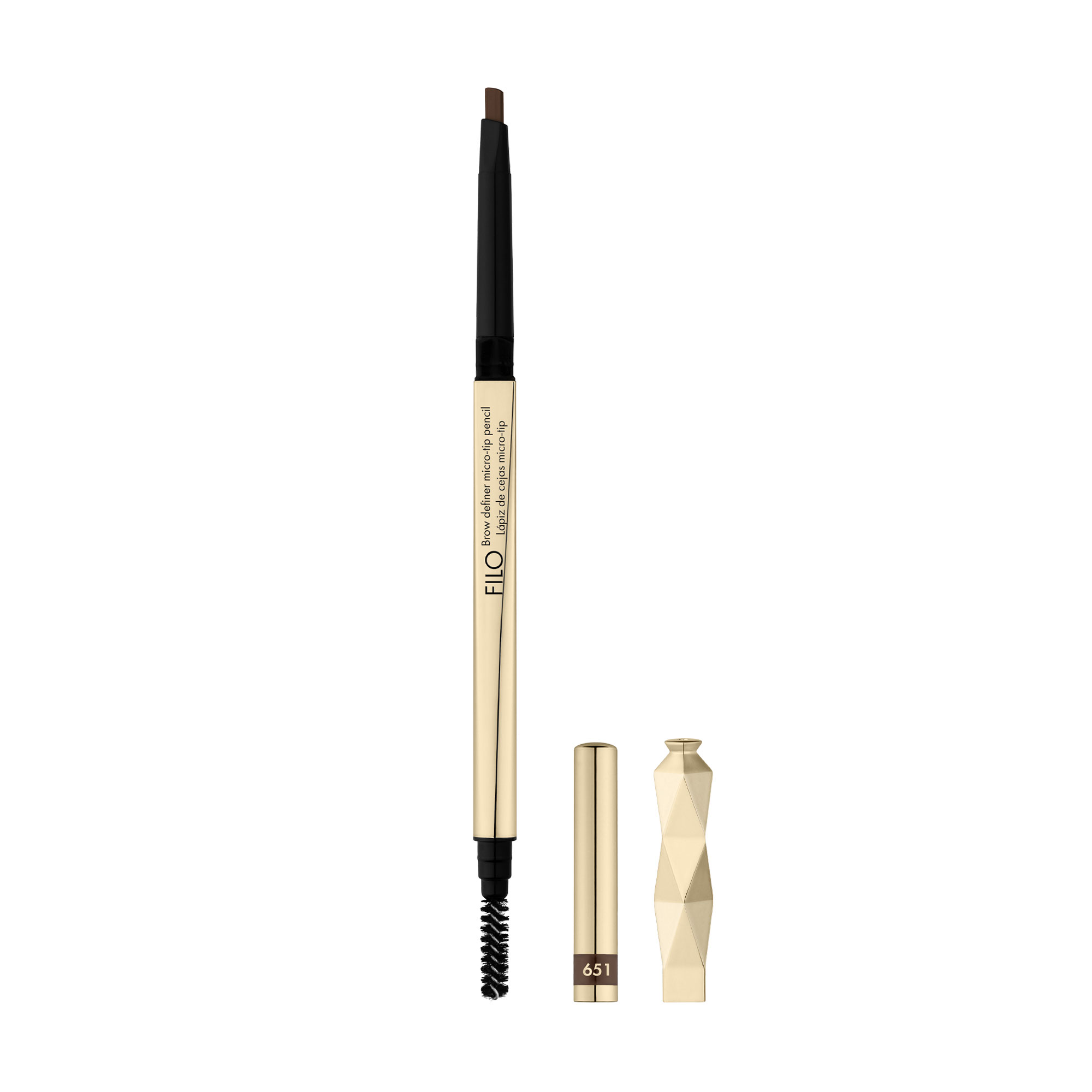 Автоматичний мікролайнер для брів Ninelle Filo Brow Definer Micro-Tip Pencil 651 Gray-Brown, 0.1 г