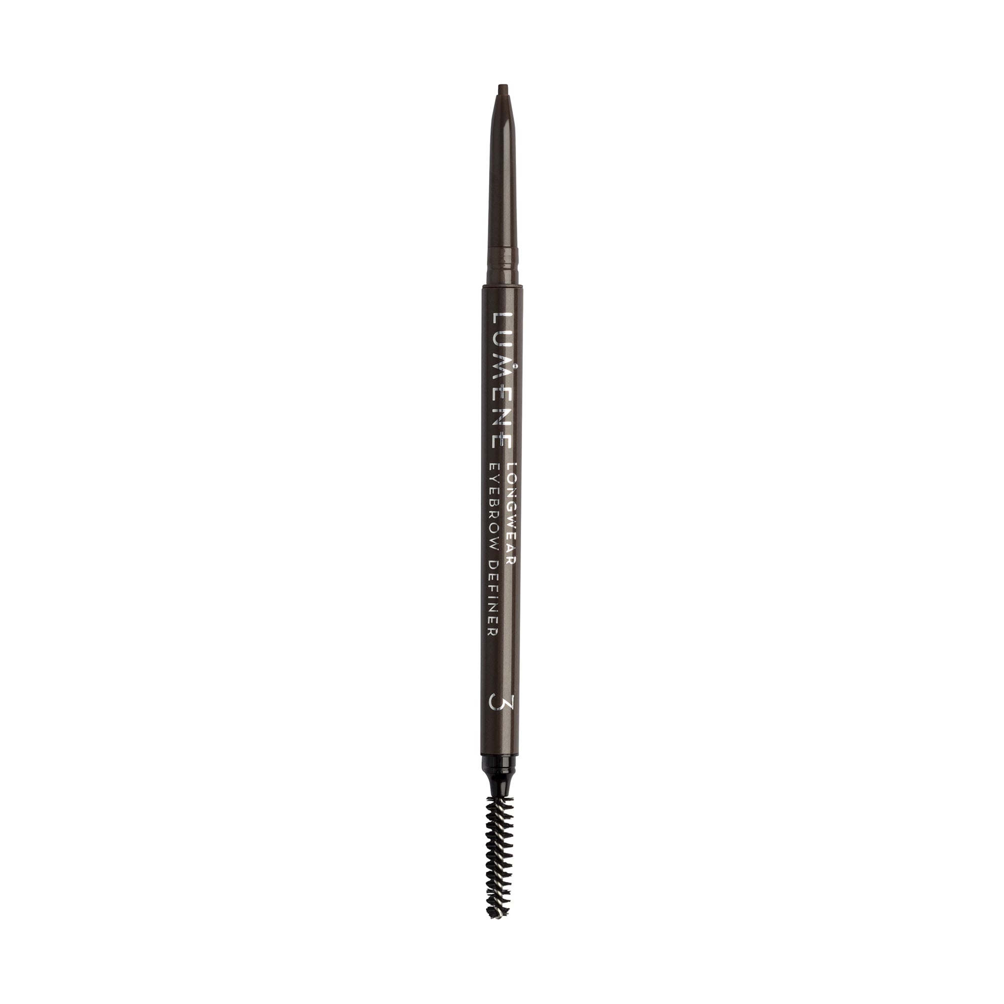 Автоматичний олівець для брів Lumene Longwear Eyebrow Definer з щіточкою, 03 Ash Brown, 0.09 г