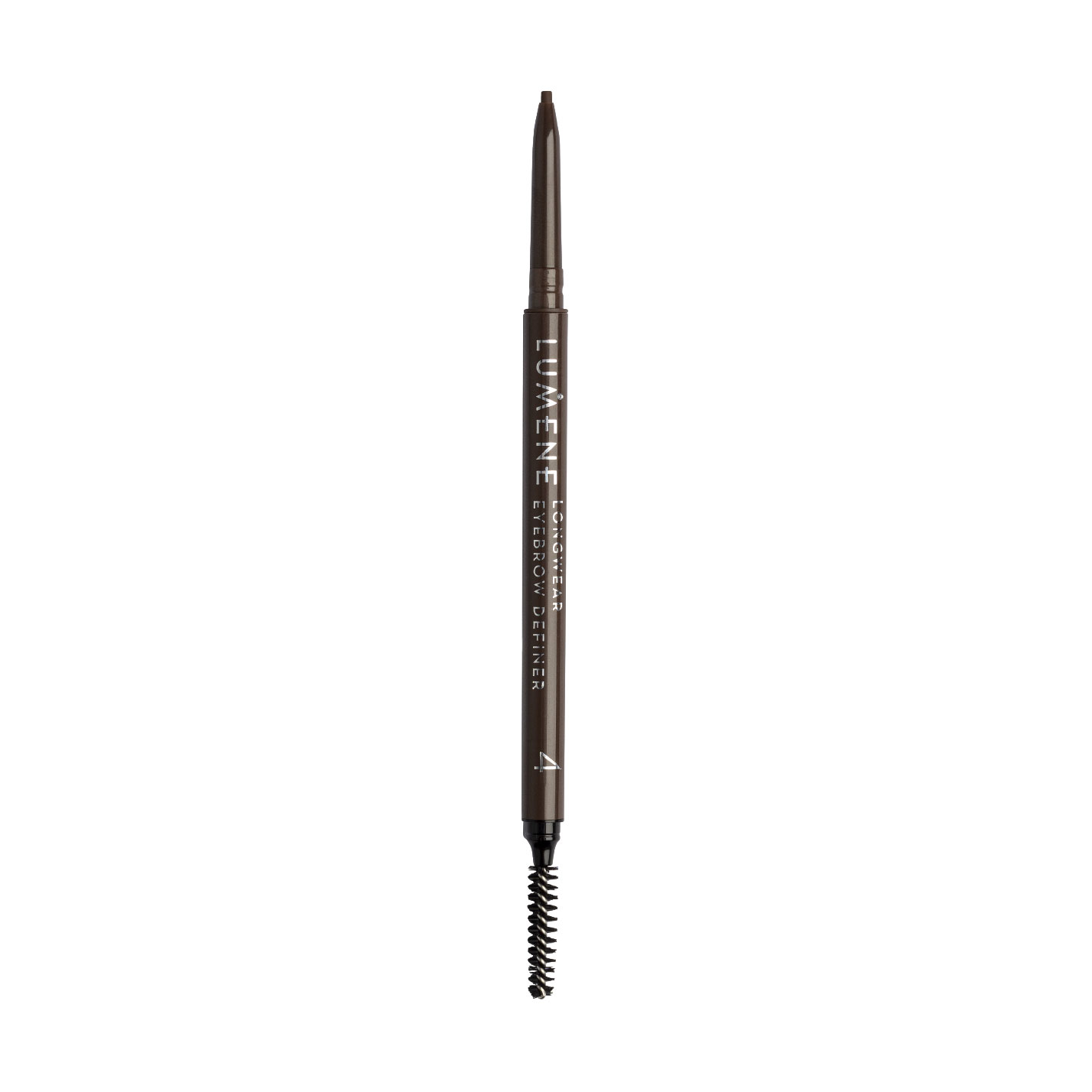 Автоматичний олівець для брів Lumene Longwear Eyebrow Definer з щіточкою, 04 Rich Brown, 0.09 г