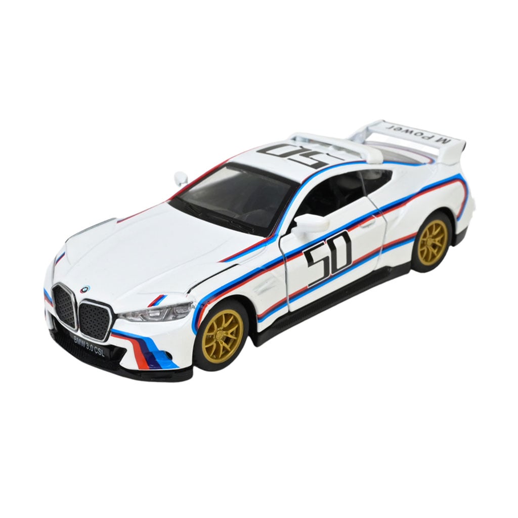 Автомодель Автопром BMW 3.0 CSL, 1:42, у коробці, біла, 11*4.5*3 см, від 3 років (4389)