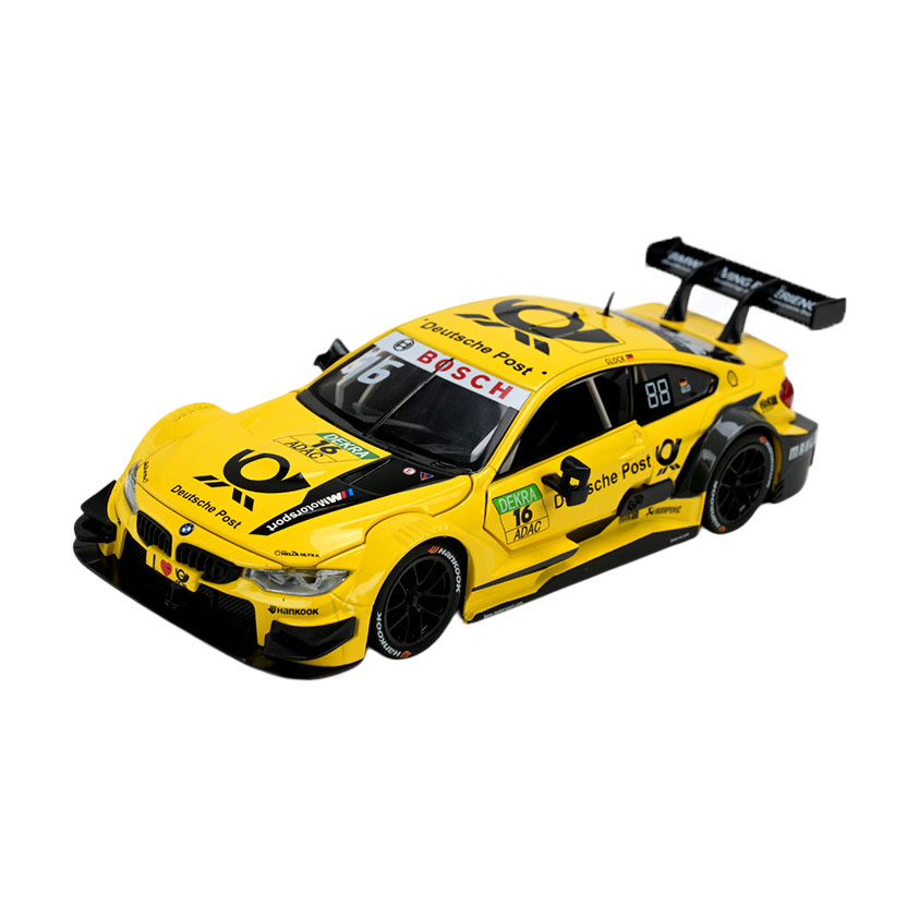 Автомодель Автопром BMW M6 DTM, 1:24, у коробці, зі світлом та звуком, жовта, від 3 років, 21*8*4.5 см (68256B(Y))