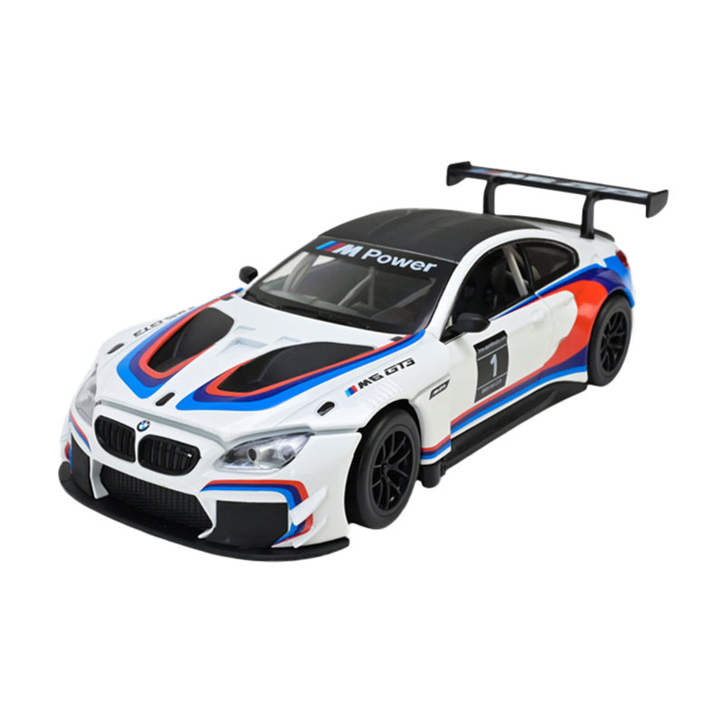 Автомодель Автопром BMW M6 GT3, 1:24, у коробці, зі світлом та звуком, біла, від 3 років, 20.5*8.5*5.5 см (68255B(A))