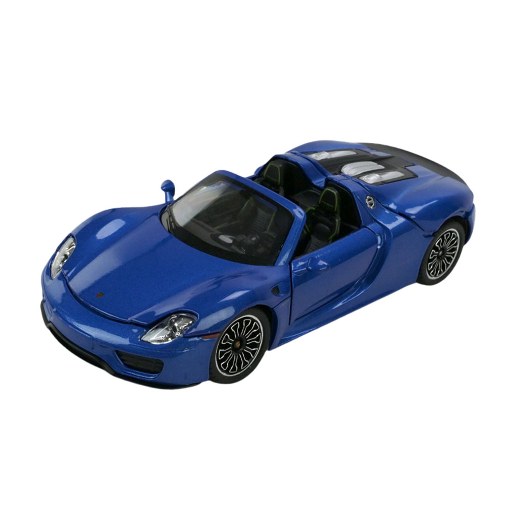 Автомодель Автопром Porsche 918 Spyder, 1:24, у коробці, зі світлом та звуком, синя, 19*8*5 см, від 3 років (68243A)