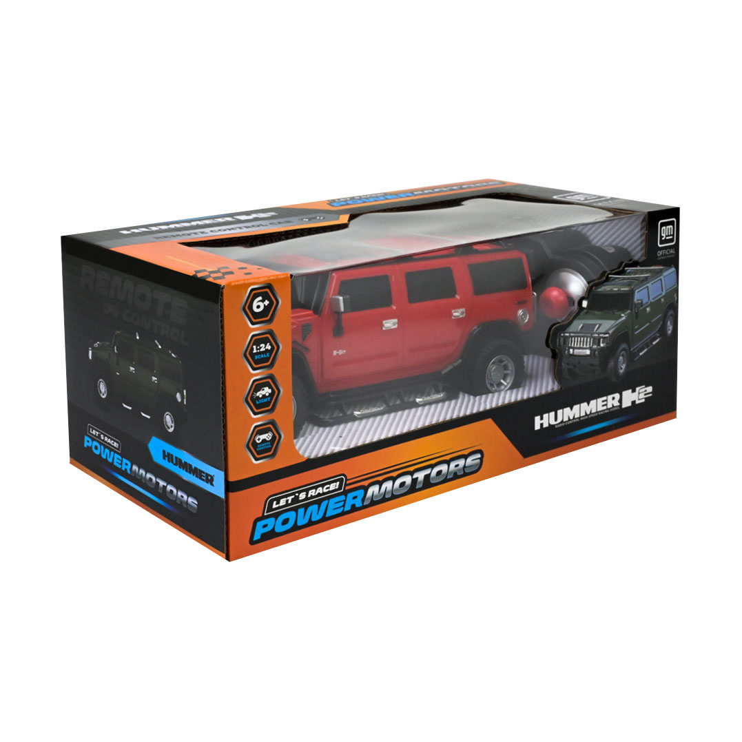 Автомодель Powermotors Hummer 1:24, на радіокеруванні, червона, від 6 років (PM2401)