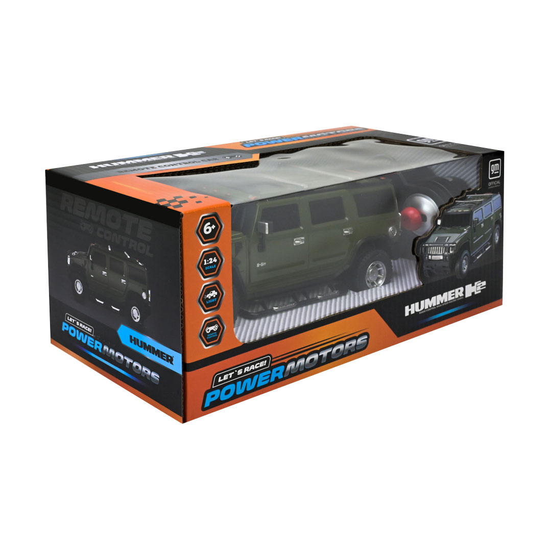 Автомодель Powermotors Hummer 1:24, на радіокеруванні, зелена, від 6 років (PM2401 GREEN)