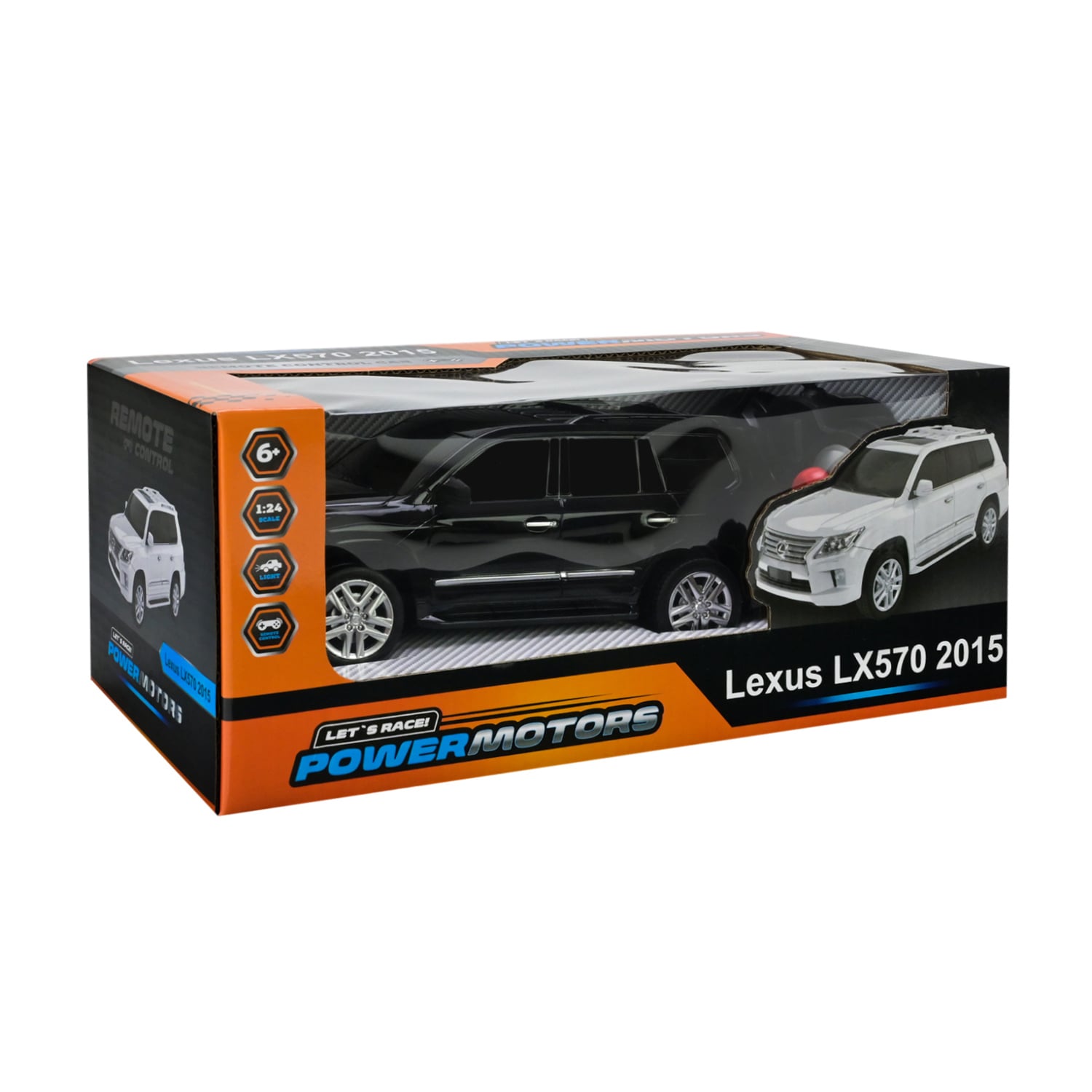 Автомодель Powermotors Lexus LX570 2015 1:24, на радіокеруванні, чорна, від 6 років (PM2406BLACK)