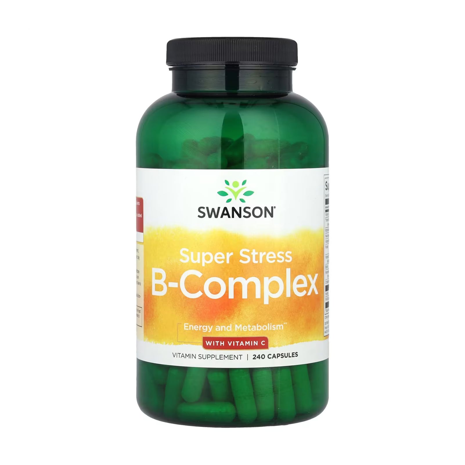 B-Комплекс із вітаміном C Swanson Super Stress B-Complex With Vitamin C, 240 капсул