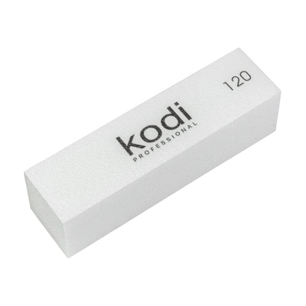 Баф-брусок для нігтів Kodi Professional 174, 120 грит, білий, 95*25*25 мм