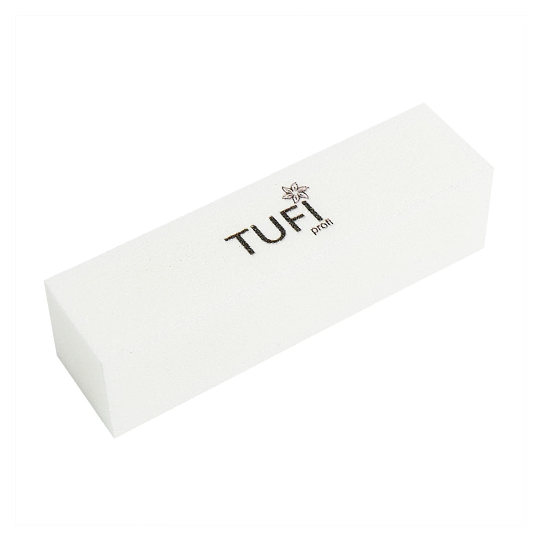 Баф для нігтів Tufi Profi Premium брусок 150/150 гритів, білий, 10 шт (0122158)