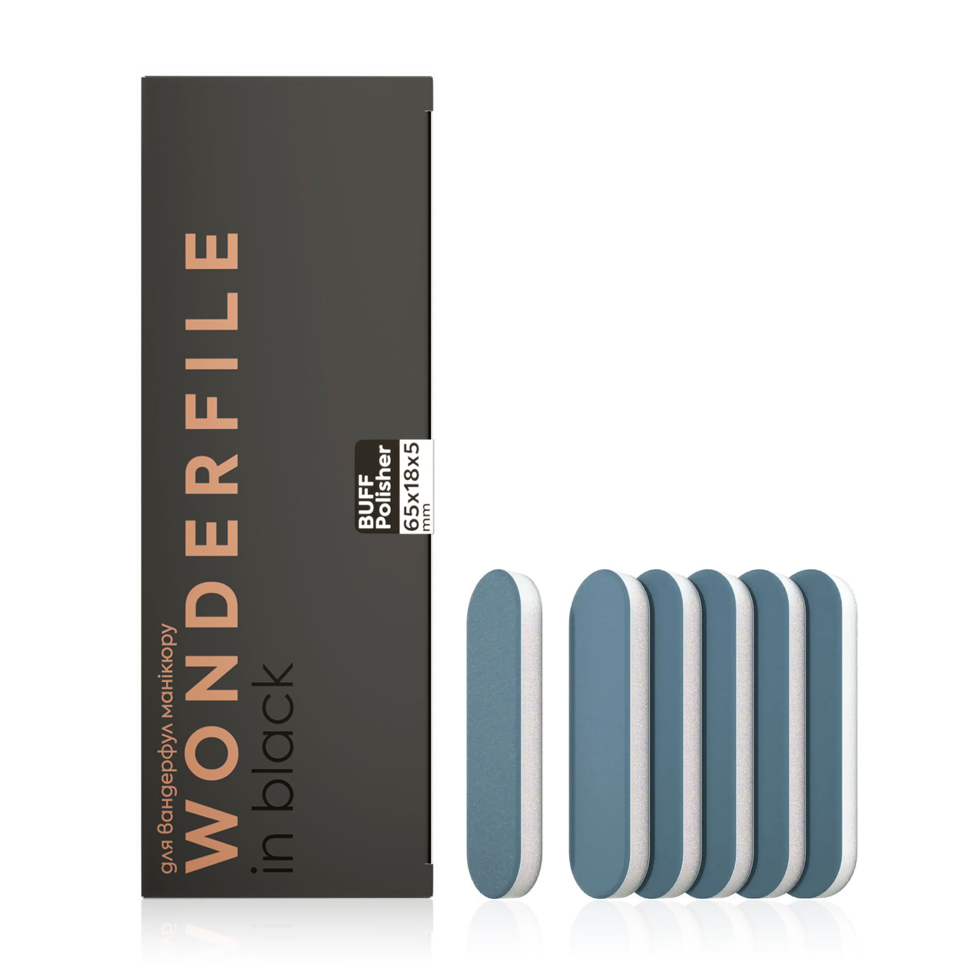 Баф-полірувальник для нігтів Wonderfile 600/3000 грит, 6 шт (WFP6)