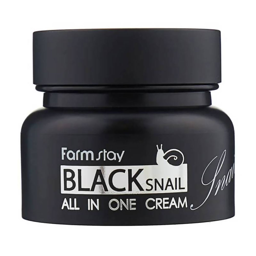 Багатофункціональний крем для обличчя FarmStay All-In-One Black Snail Cream з муцином чорного равлика, 100 мл