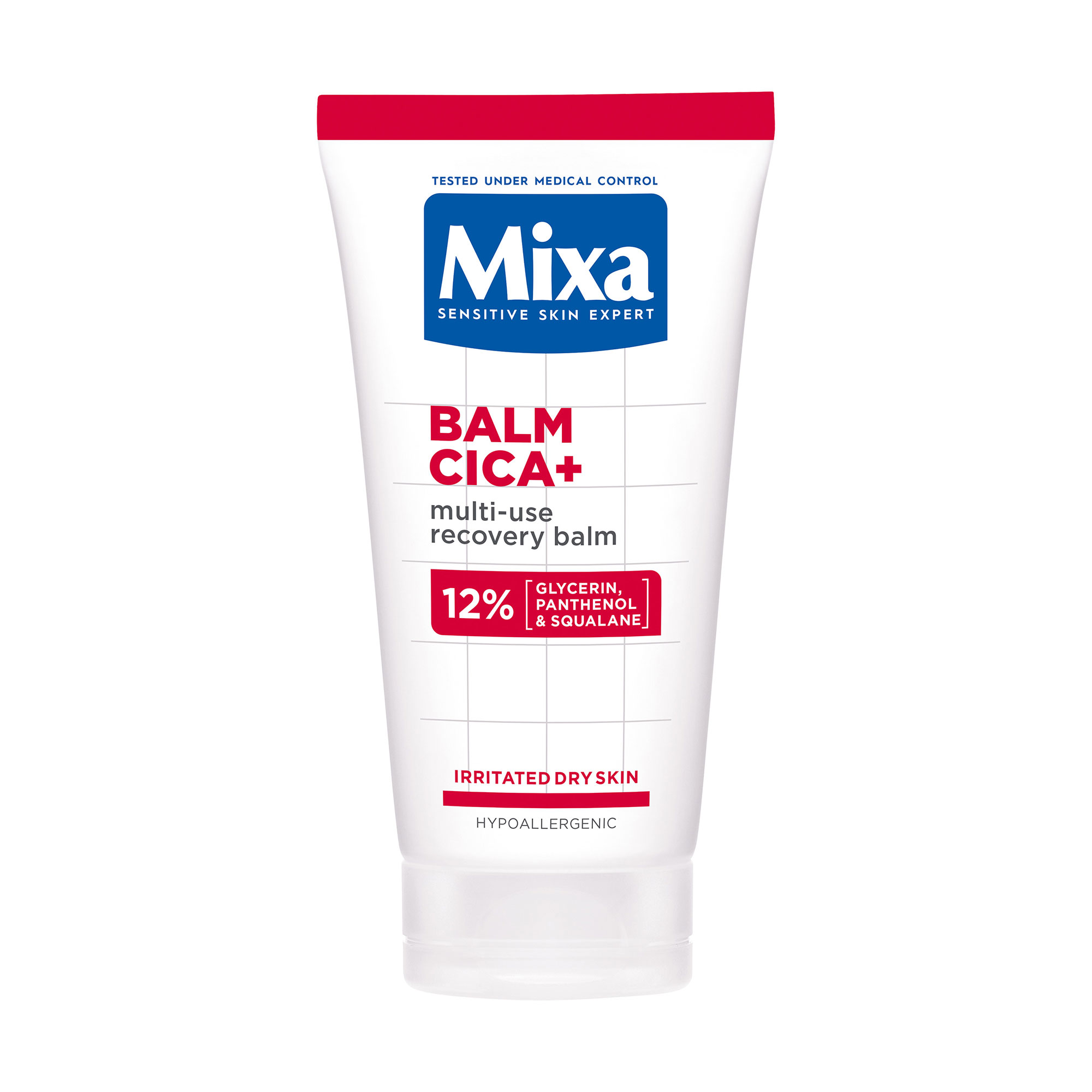 Багатофункціональний відновлювальний бальзам Mixa Balm Cica+ Multi-Use Recovery Balm для подразненої, сухої, чутливої шкіри немовлят, дітей та дорослих, 50 мл