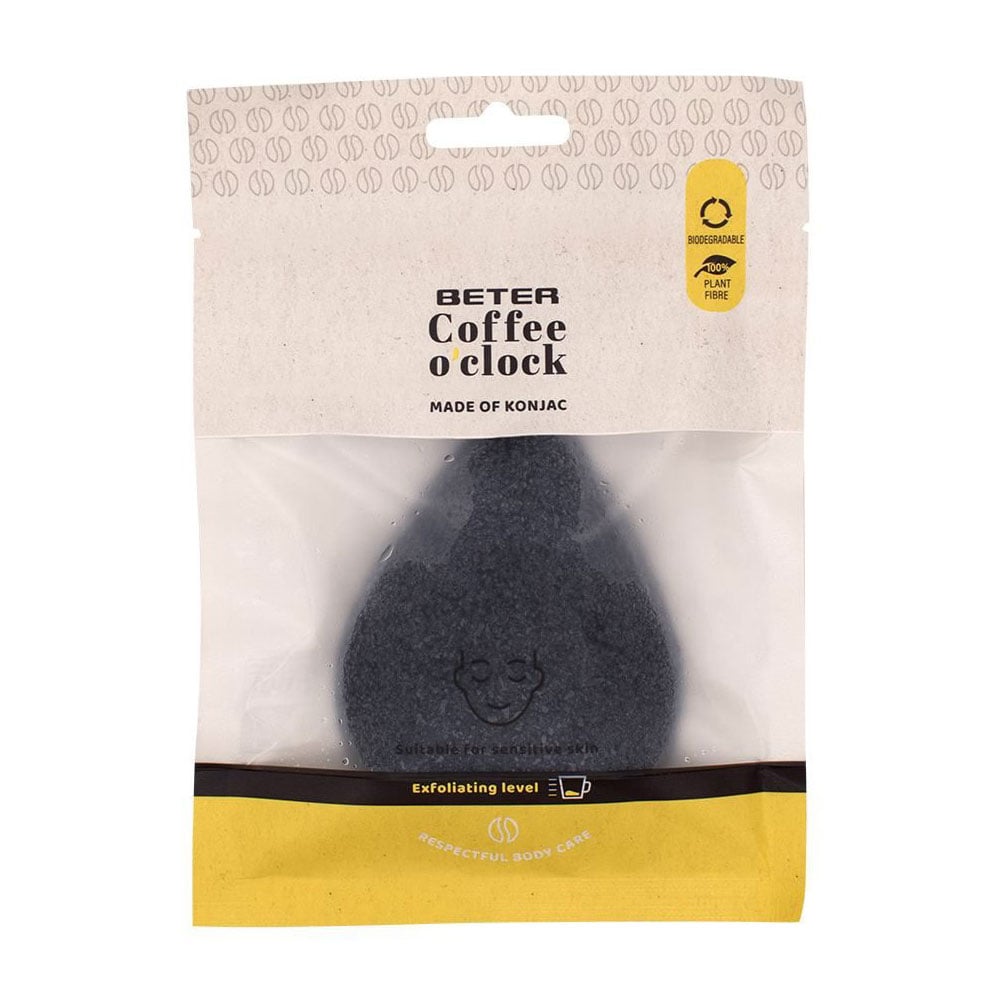 Багаторазовий спонж для очищення обличчя BETER Coffee O'clock Konjac Facial Sponge з конжаку