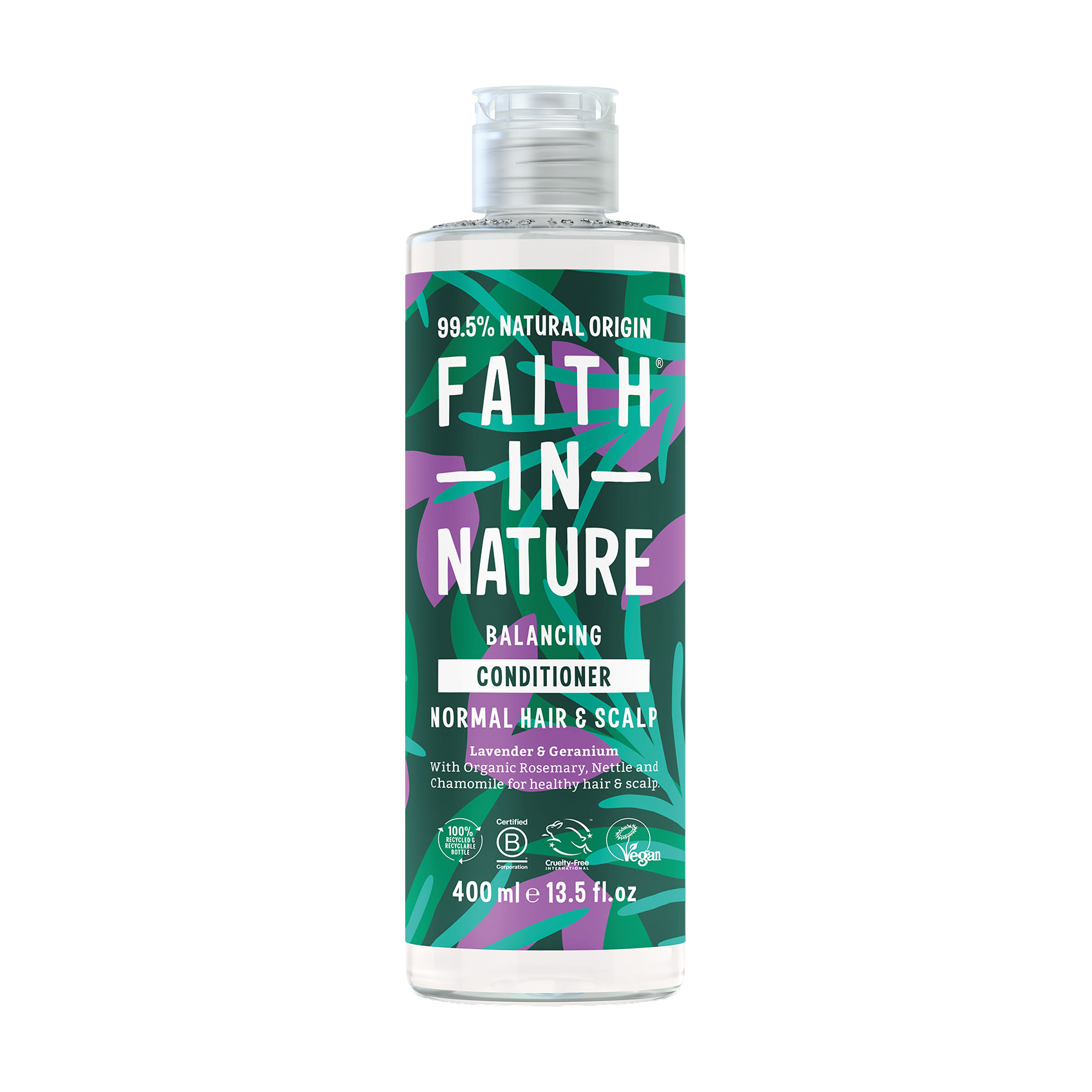 Балансувальний кондиціонер Faith In Nature Balancing Conditioner для нормального волосся та шкіри голови, з лавандою та геранню, 400 мл