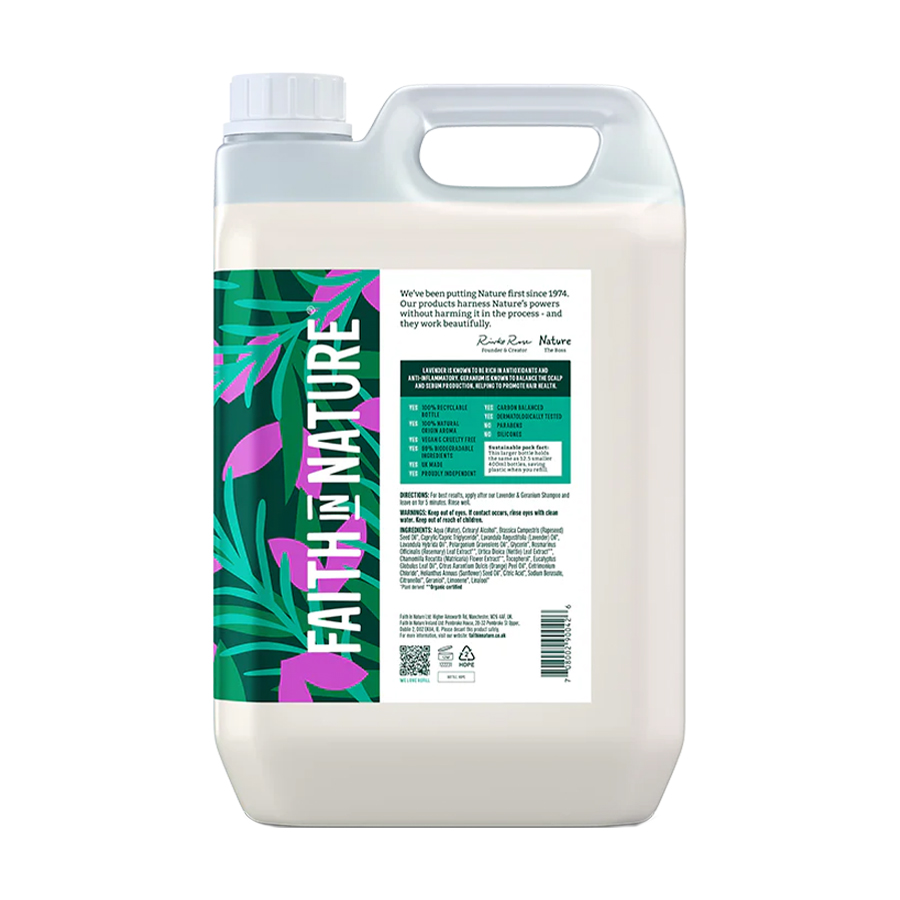 Балансувальний кондиціонер Faith In Nature Balancing Conditioner для нормального волосся та шкіри голови, з лавандою та геранню, 5 л
