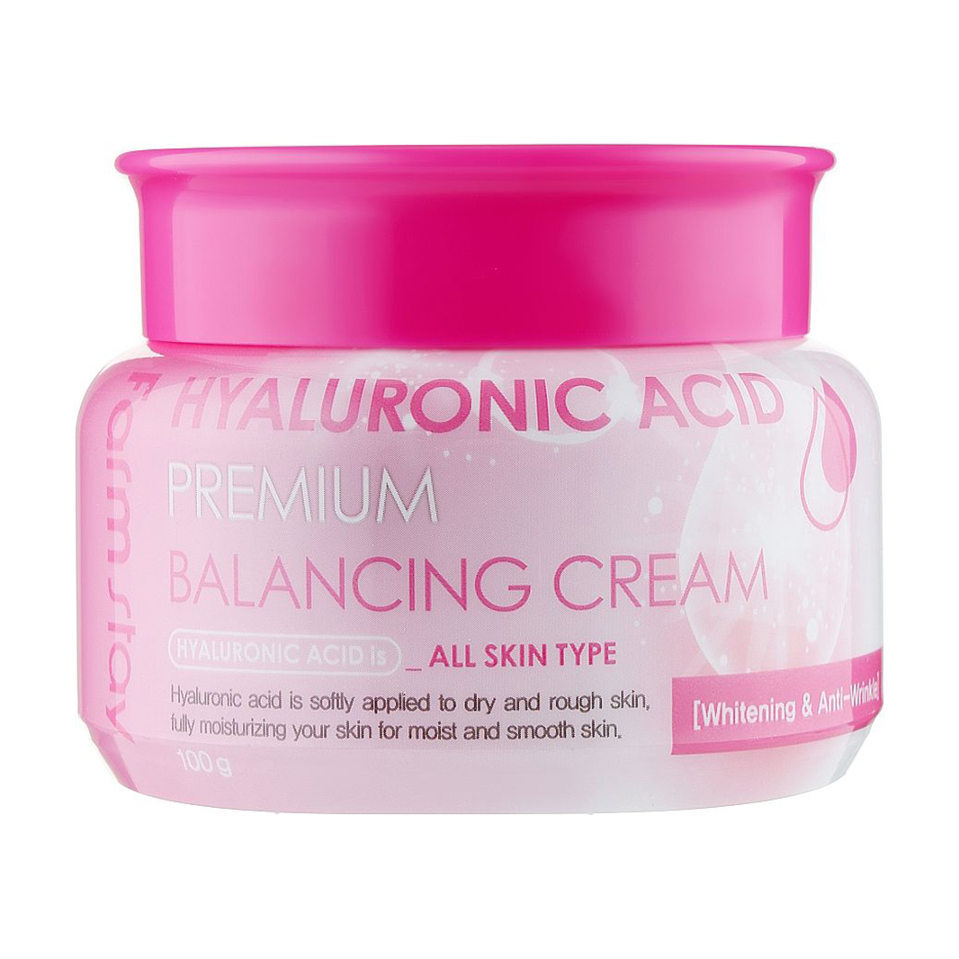 Балансувальний крем для обличчя FarmStay Hyaluronic Acid Premium Balancing Cream з гіалуроновою кислотою, 100 г