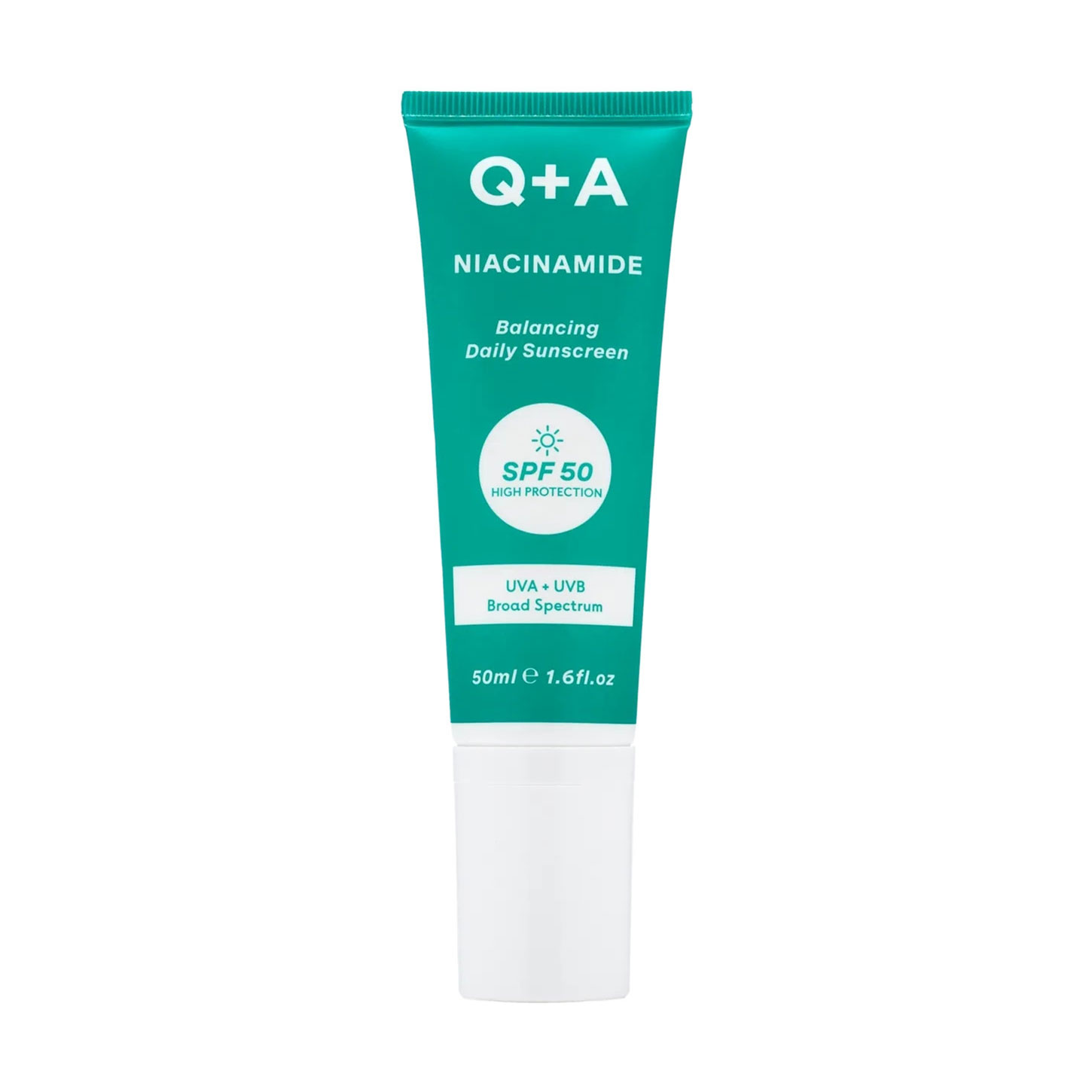 Балансувальний сонцезахисний крем для обличчя Q+A Niacinamide Balancing Daily Sunscreen, SPF 50, 50 мл