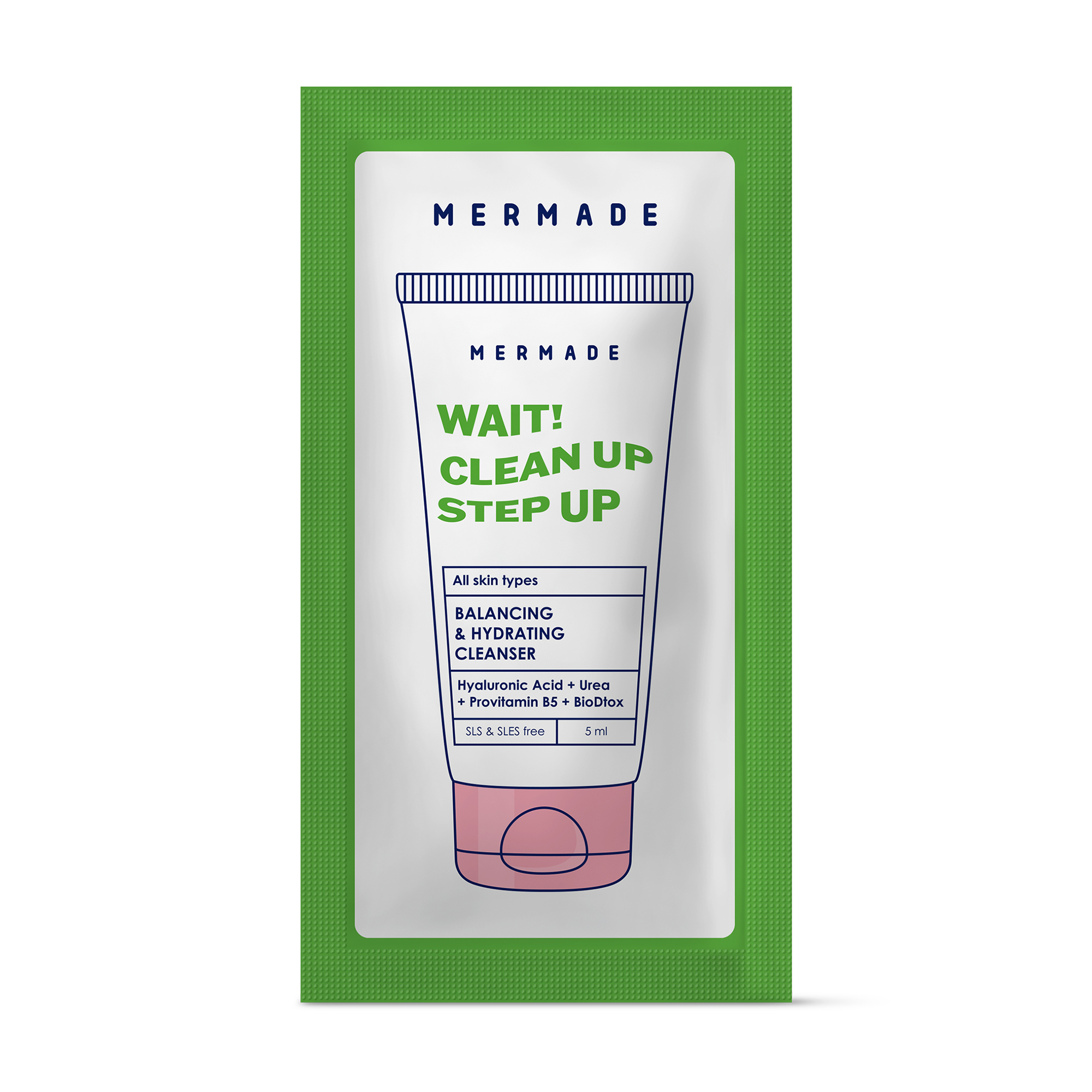 Балансувальний зволожувальний гель для вмивання Mermade Wait! Clean Up Step Up для всіх типів шкіри, 5 мл (пробник)
