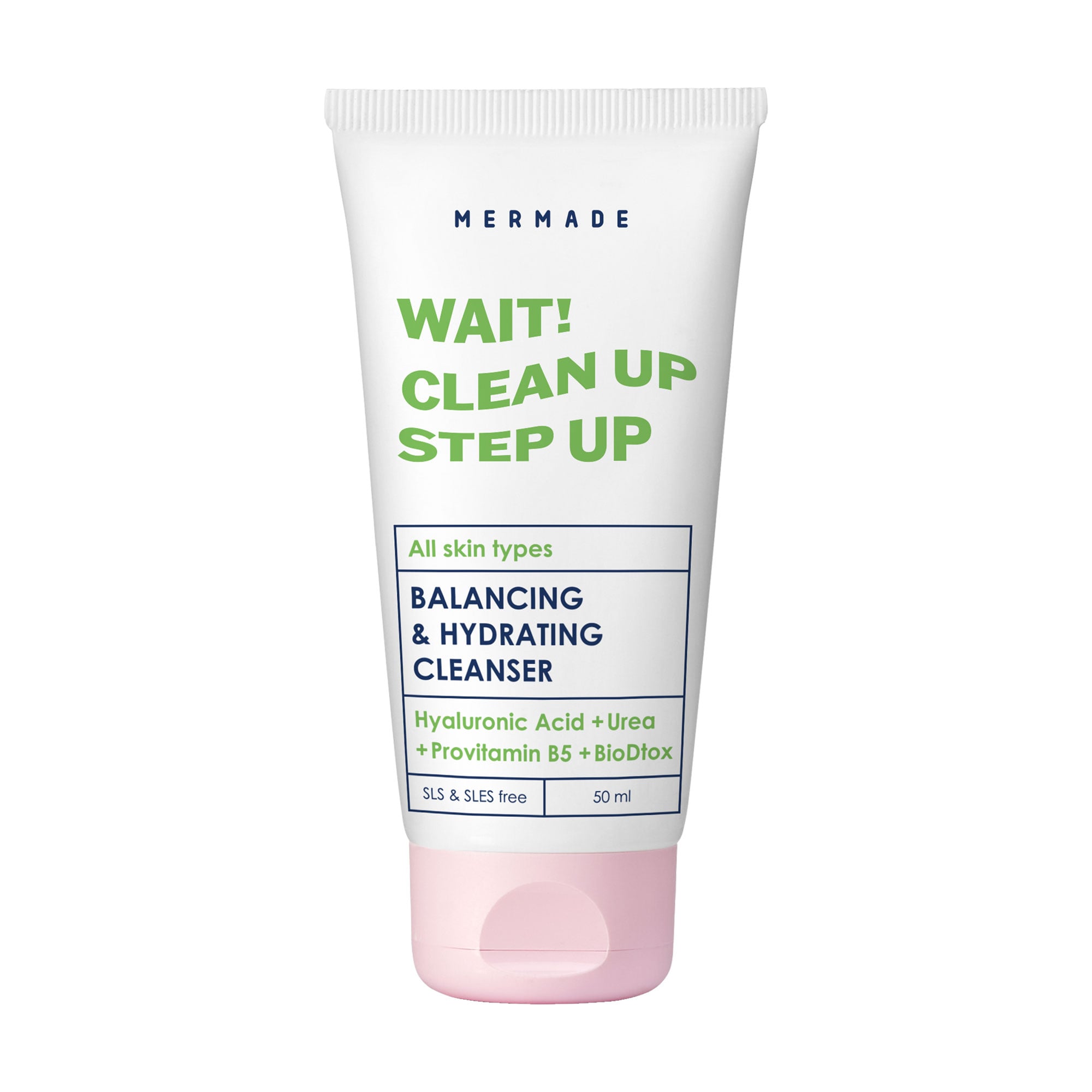 Балансувальний зволожувальний гель для вмивання Mermade Wait! Clean Up Step Up для всіх типів шкіри, 50 мл