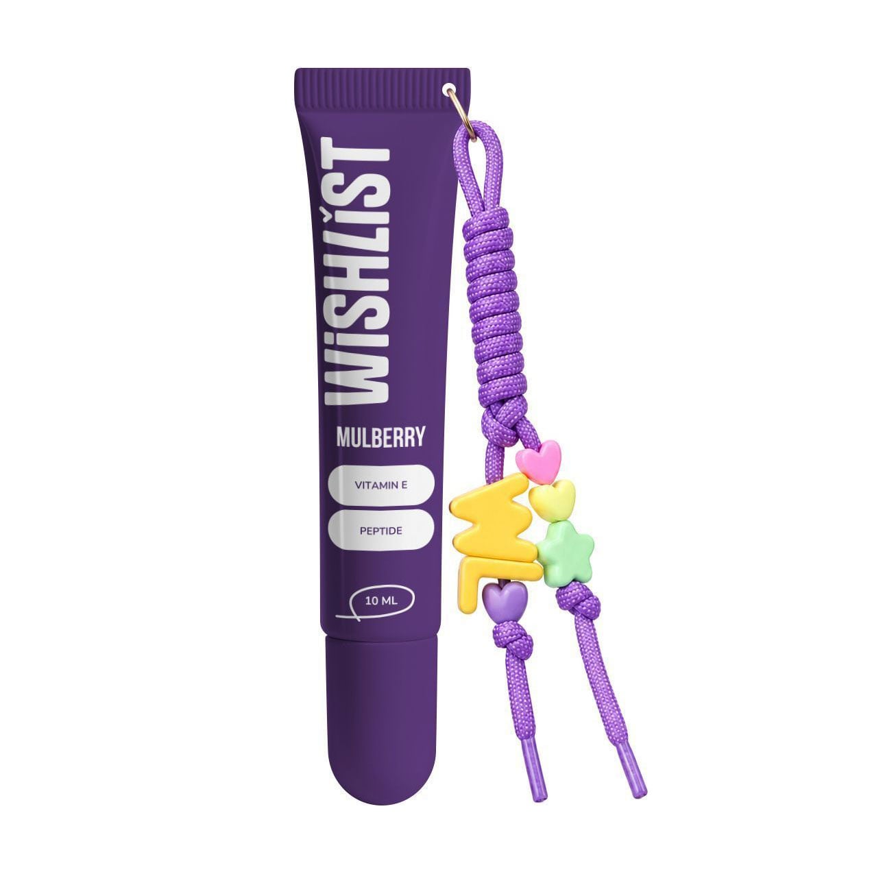 Бальзам-блиск для губ WISHLiST Lip Balm з брелоком-шнурком, Mulberry, 10 мл