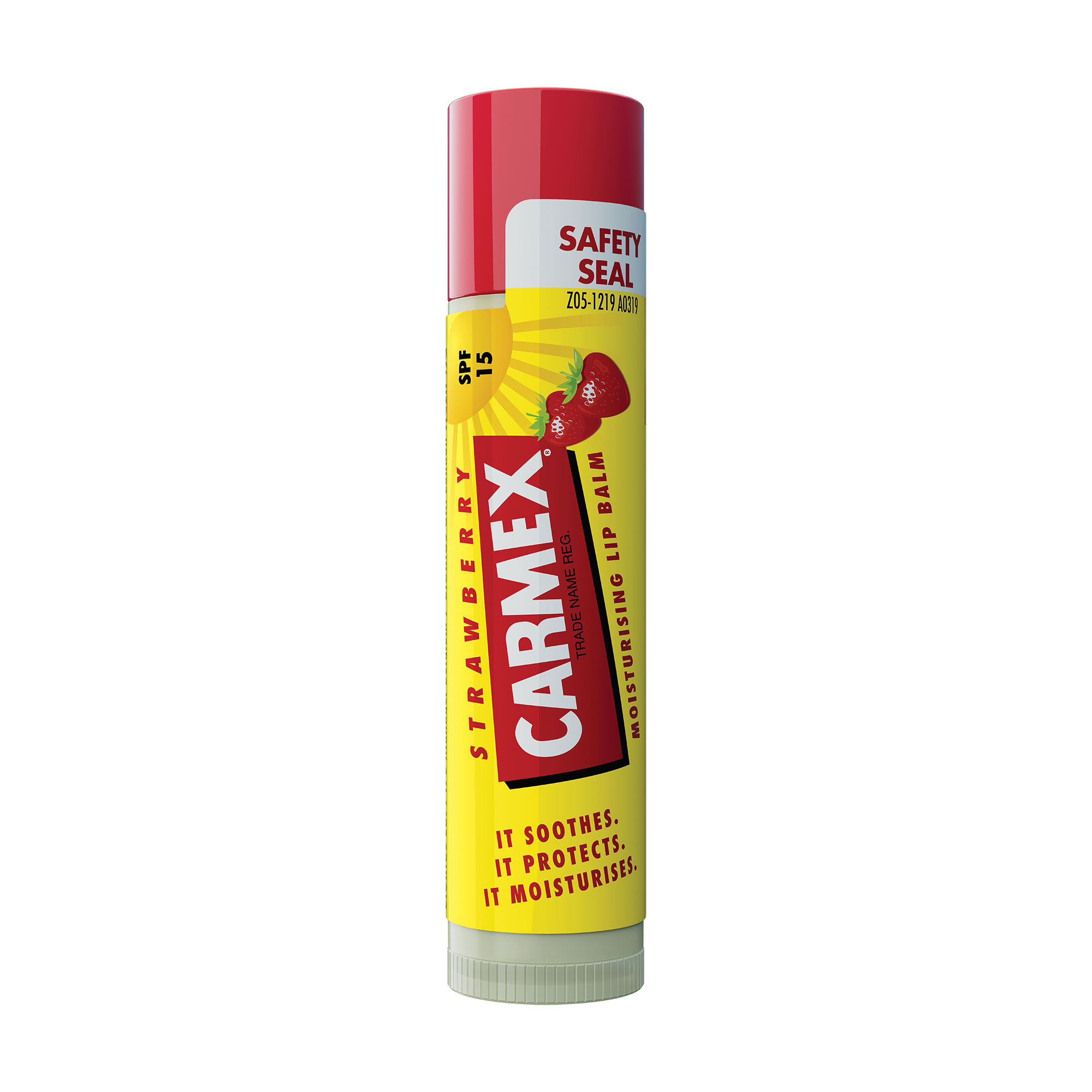 Бальзам для губ Carmex SPF15 зі смаком суниці, 4.25 г (стік)