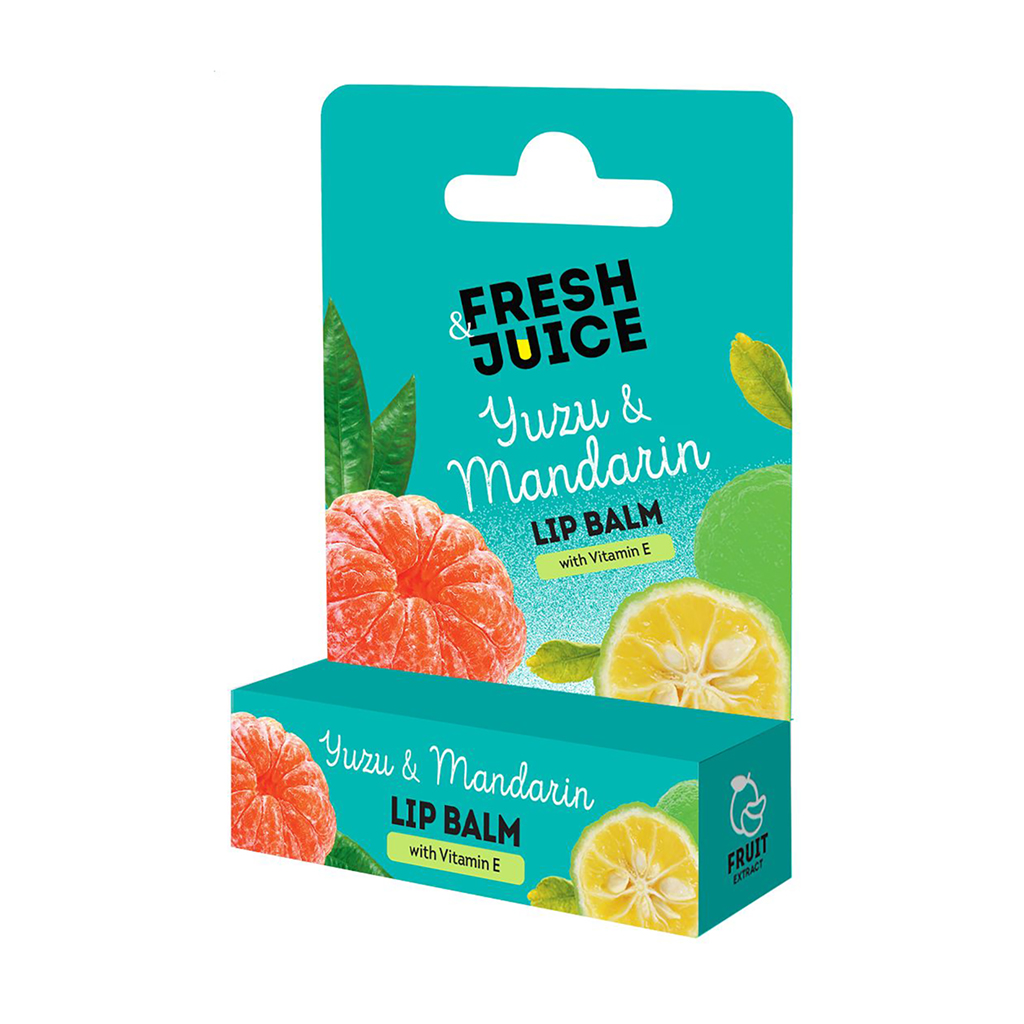 Бальзам для губ Fresh Juice Yuzu &amp; Mandarin Lip Balm з вітаміном Е, 3.6 г