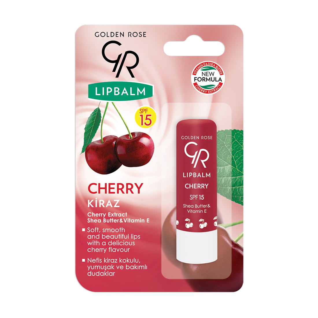 Бальзам для губ Golden Rose Lip Balm Cherry SPF15 Вишня, 4.6 г
