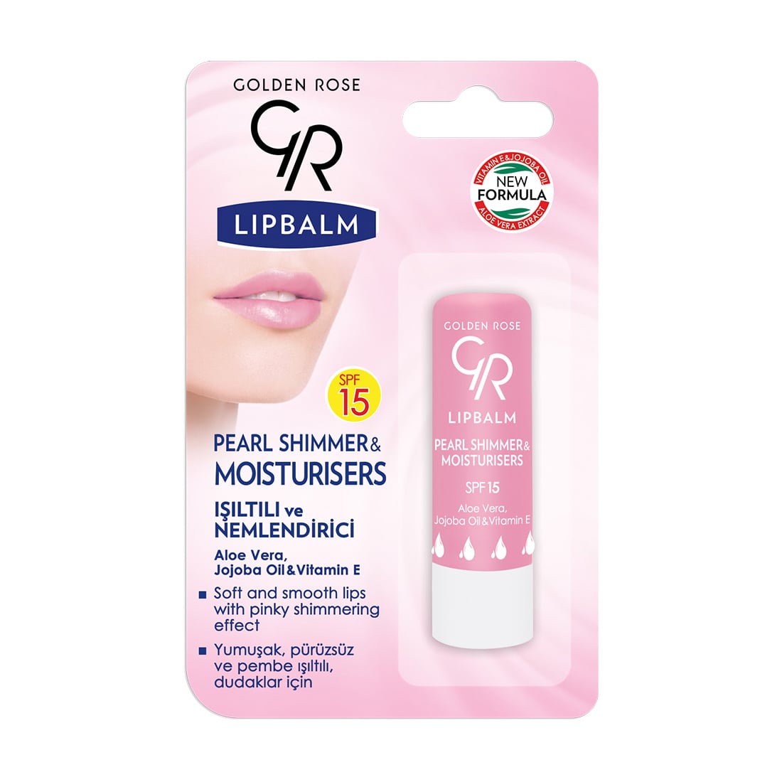 Бальзам для губ Golden Rose Lip Balm Pearl &amp; Shimmer SPF15 Перловий блиск, 4.6 г