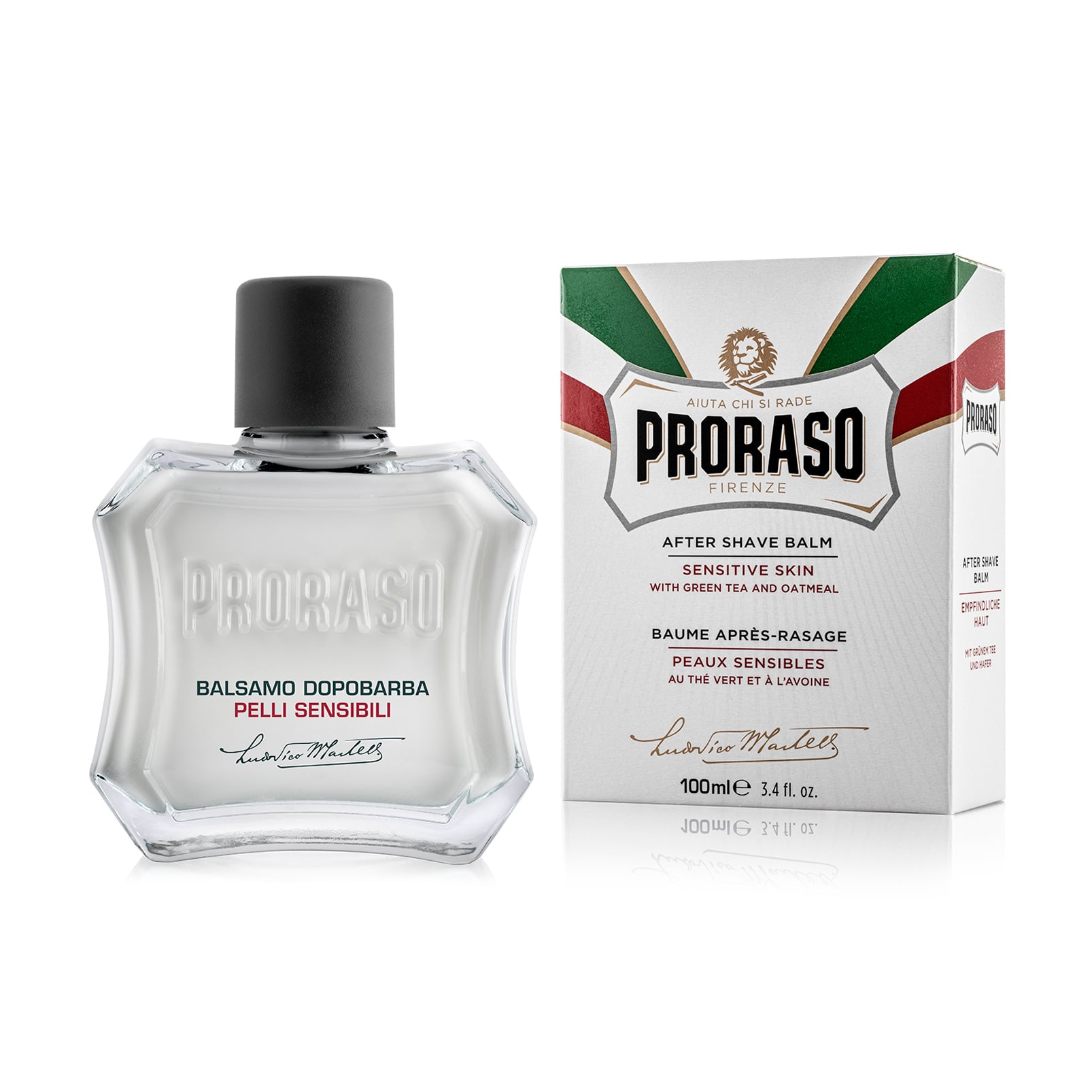 Бальзам після гоління Proraso After Shave Balm Sensitive Skin для чутливої шкіри з екстрактом зеленого чаю та вівса, 100 мл
