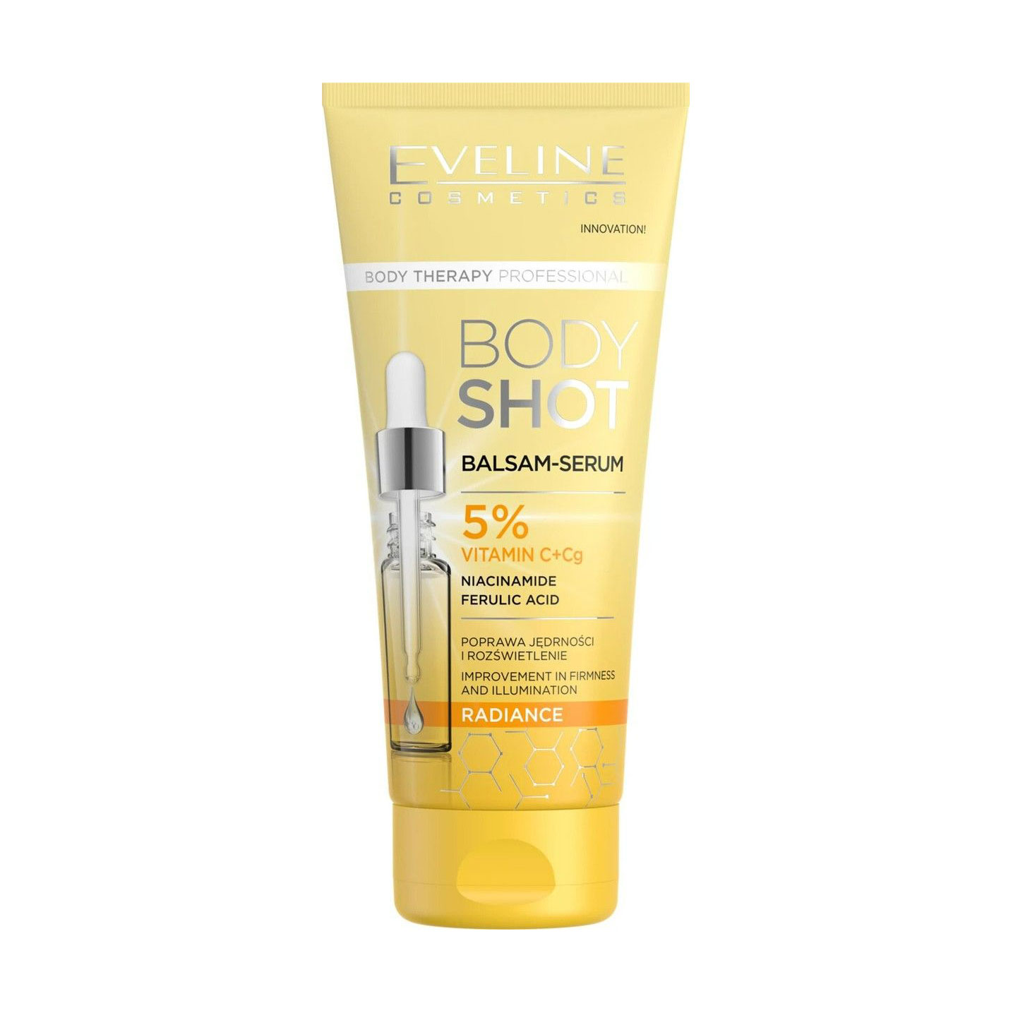 Бальзам-сироватка для тіла Eveline Cosmetics Body Shot Illuminating Balm-Serum Vitamin C, 200 мл
