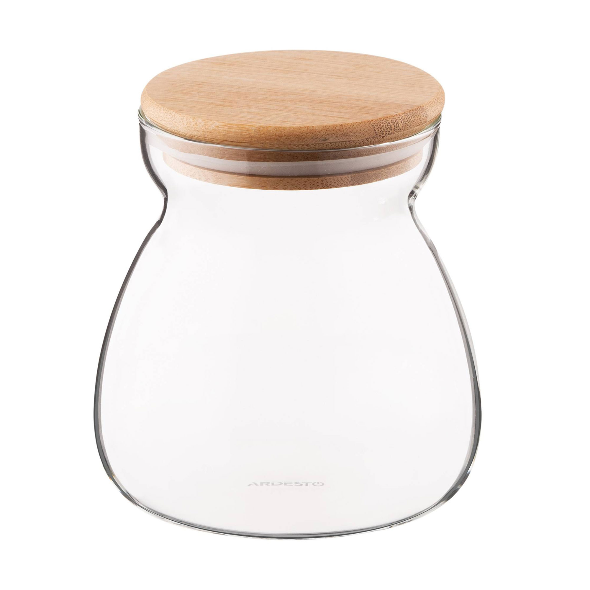 Банка для зберігання продуктів Ardesto Hourglass з кришкою, 700 мл (AR1370BH)
