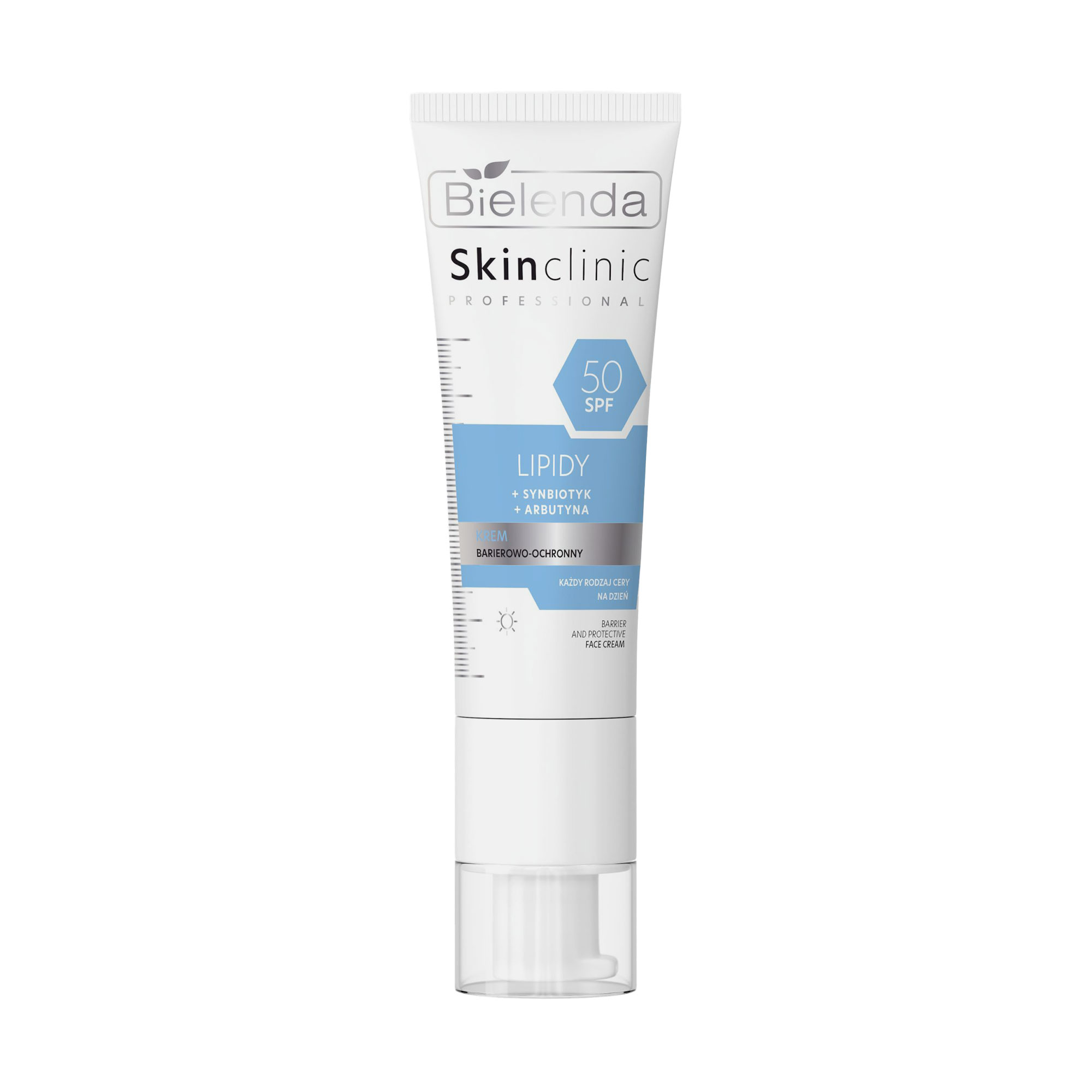 Бар'єрно-захисний крем для обличчя Bielenda Skin Clinic Professional Lipids Cream, SPF 50, 40 мл