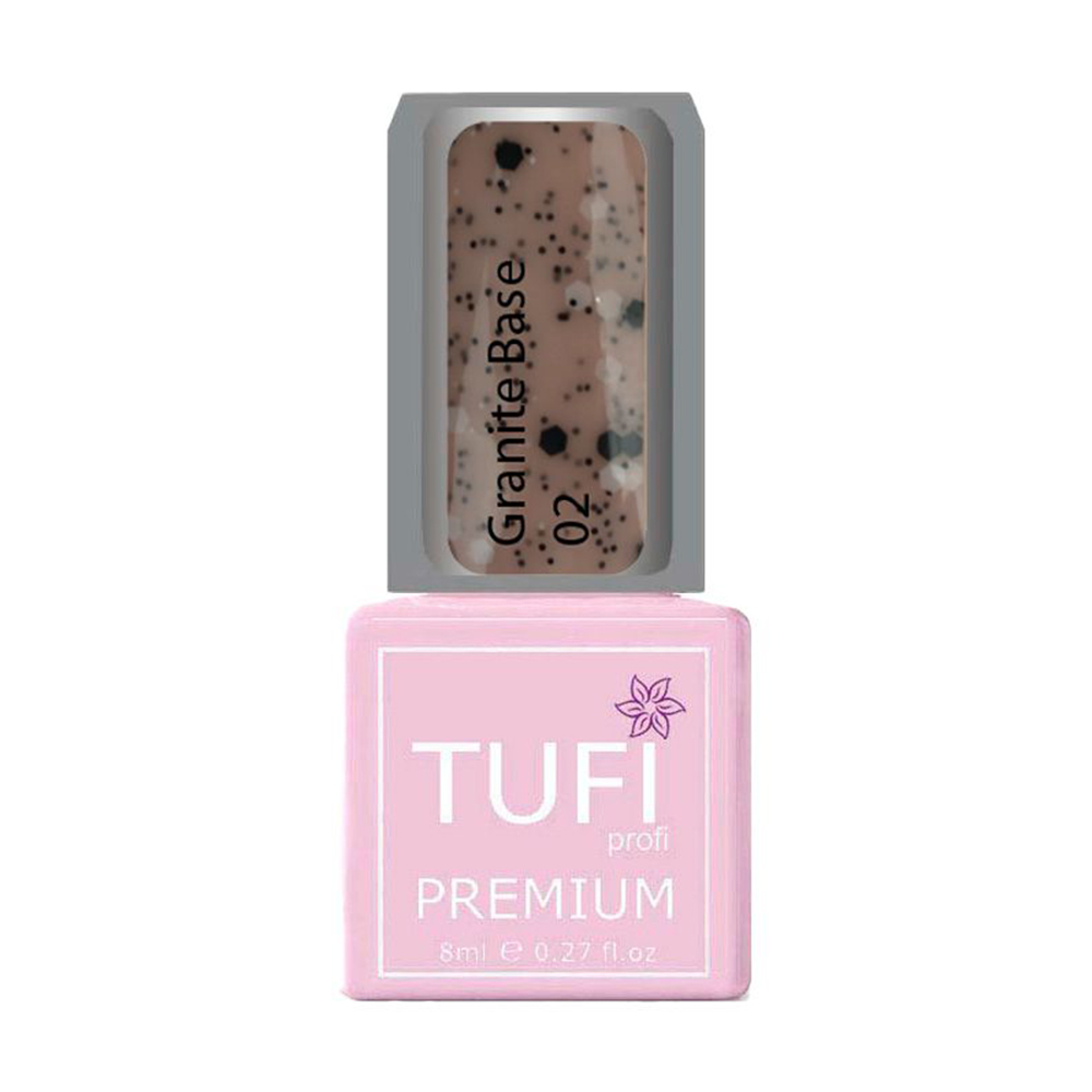 База для гель-лаку Tufi profi Premium Granite Base 02 Пастельний беж, 8 мл