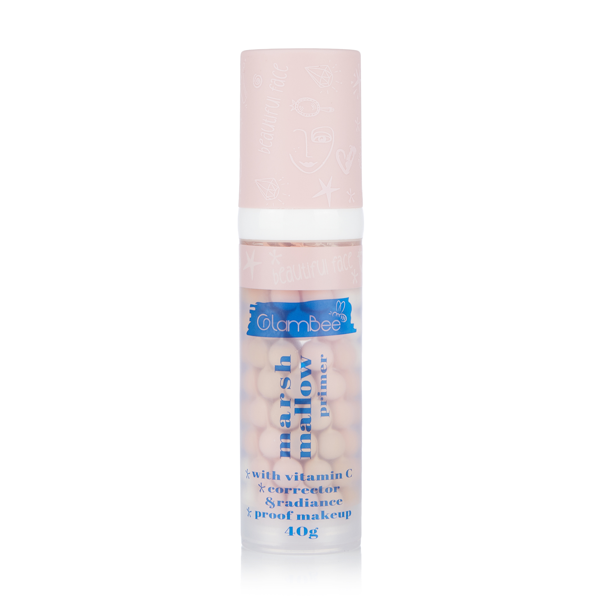 База під макіяж GlamBee Marshmallow Primer з вітаміном С, 40 г