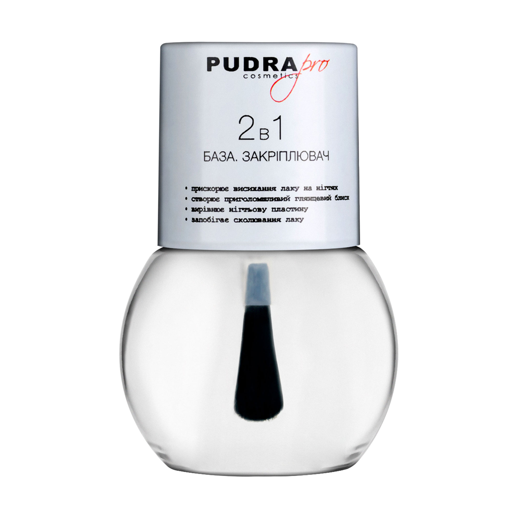 База та закріплювач лаку для нігтів Pudra Cosmetics Pro 2 в 1, 13 г