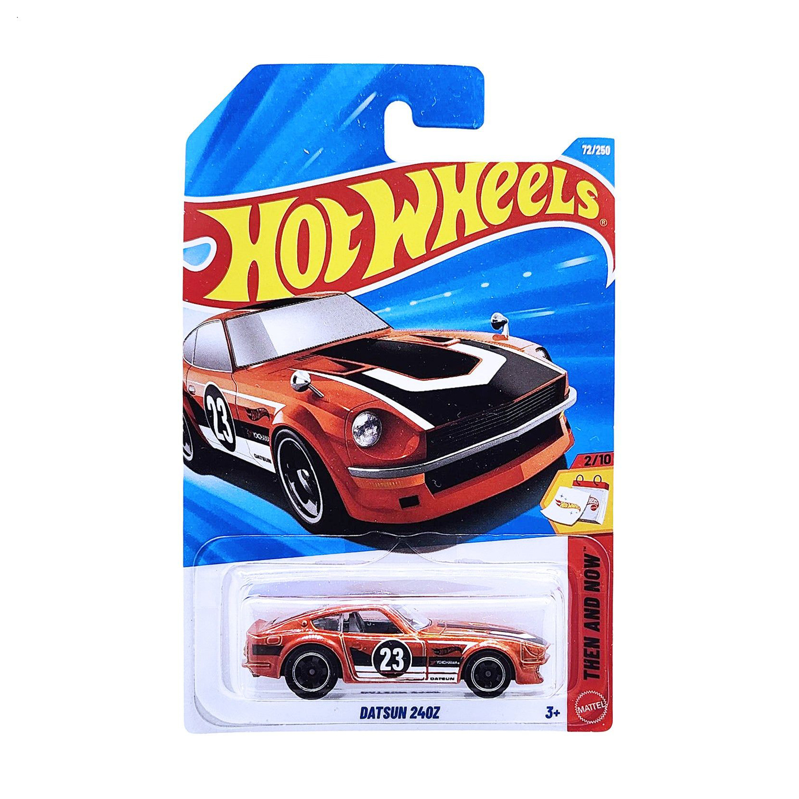 Базовий автомобіль Hot Wheels Datsun 240Z червоний перламутр з біло-чорною смугою, від 3 років, 11*3.5*11 см (5785)