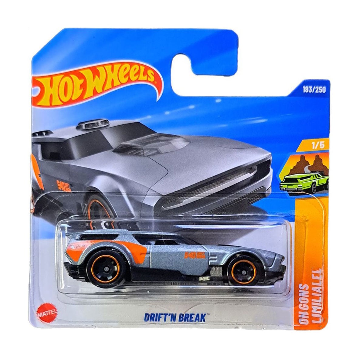 Базовий автомобіль Hot Wheels Drift'N Break, сірий перламутр, від 3 років, 11*3.5*11 см (5785)