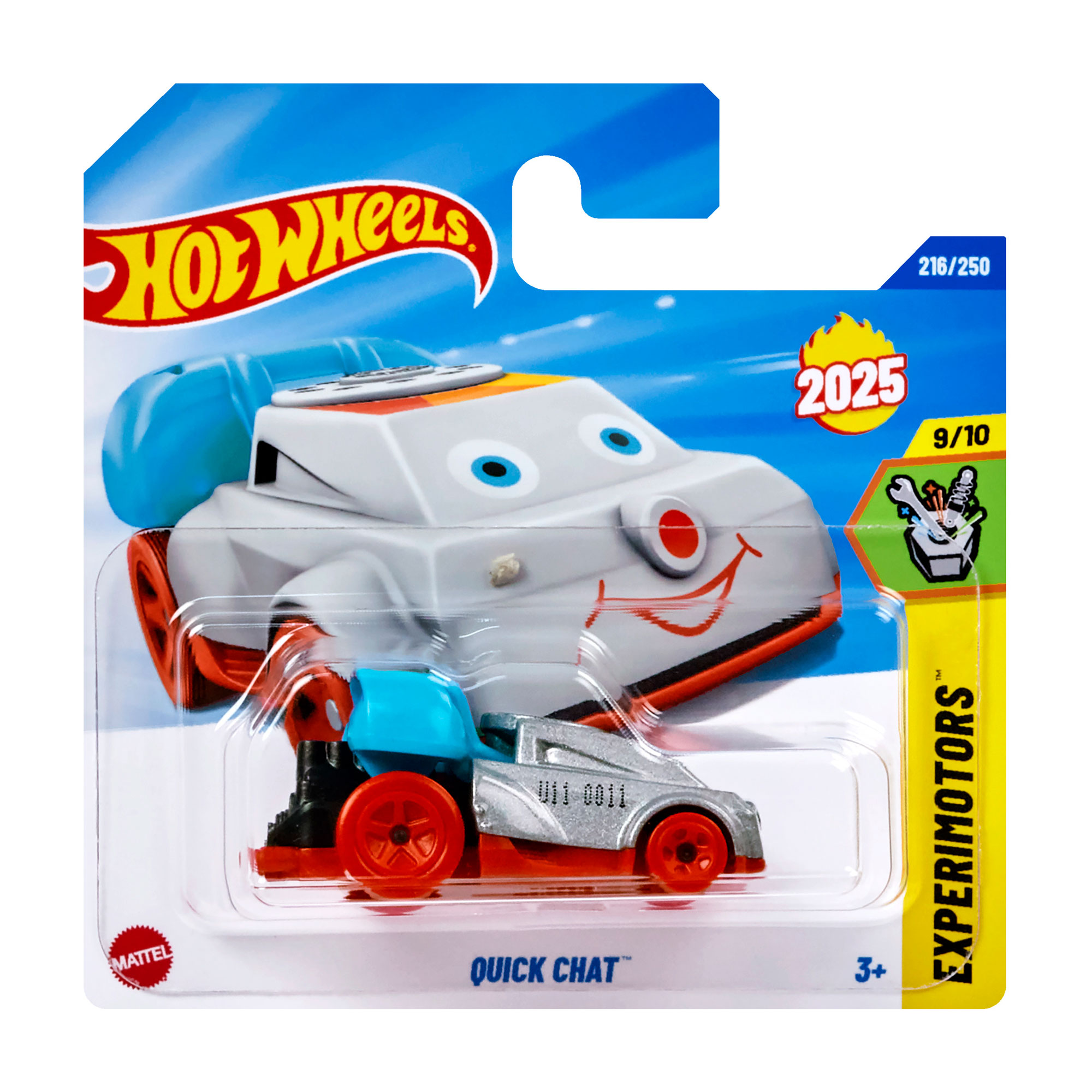 Базовий автомобіль Hot Wheels Quick Chat, сірий металік з блакитним, від 3 років, 11*3.5*11 см (5785)