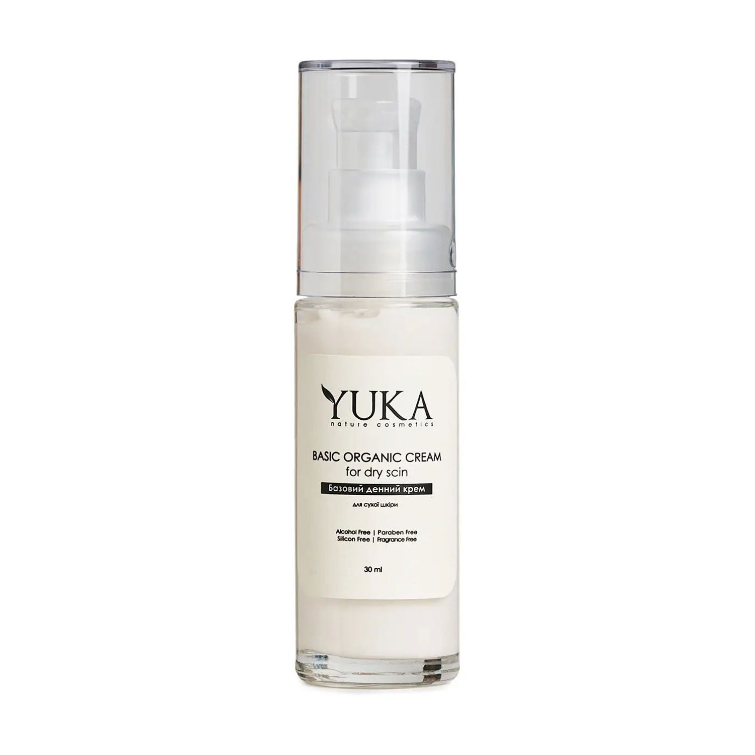 Базовий денний крем для обличчя Yuka Basic Organic Cream для сухої шкіри, 30 мл