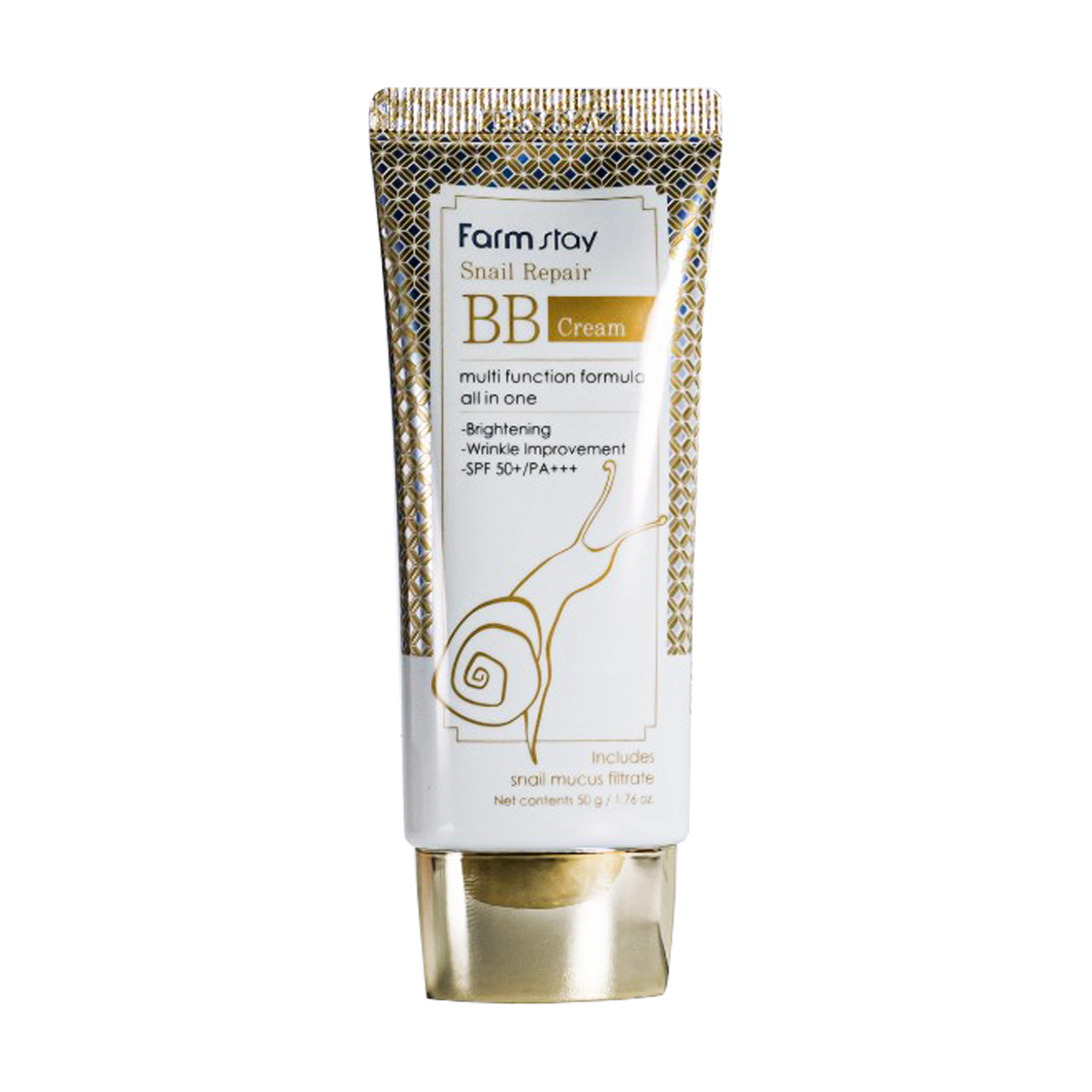 BB-крем для обличчя FarmStay Snail Repair BB Cream SPF 50 + / PA +++ з муцином равлика, висвітлення та розгладжування зморщок, 50 г