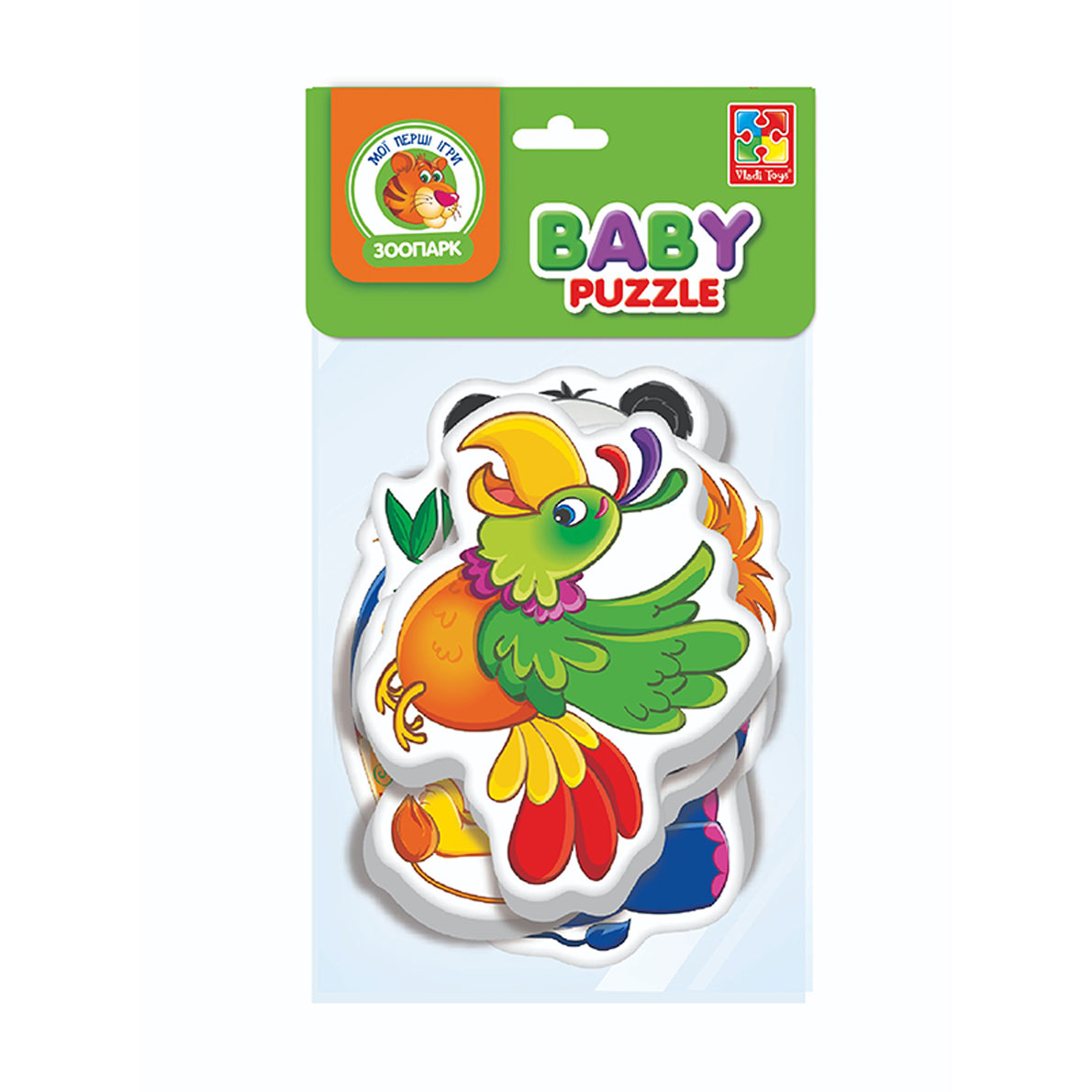 Бебі пазли Vladi Toys Зоопарк, українською мовою, від 3 років, 16 предметів (VT1106-85)
