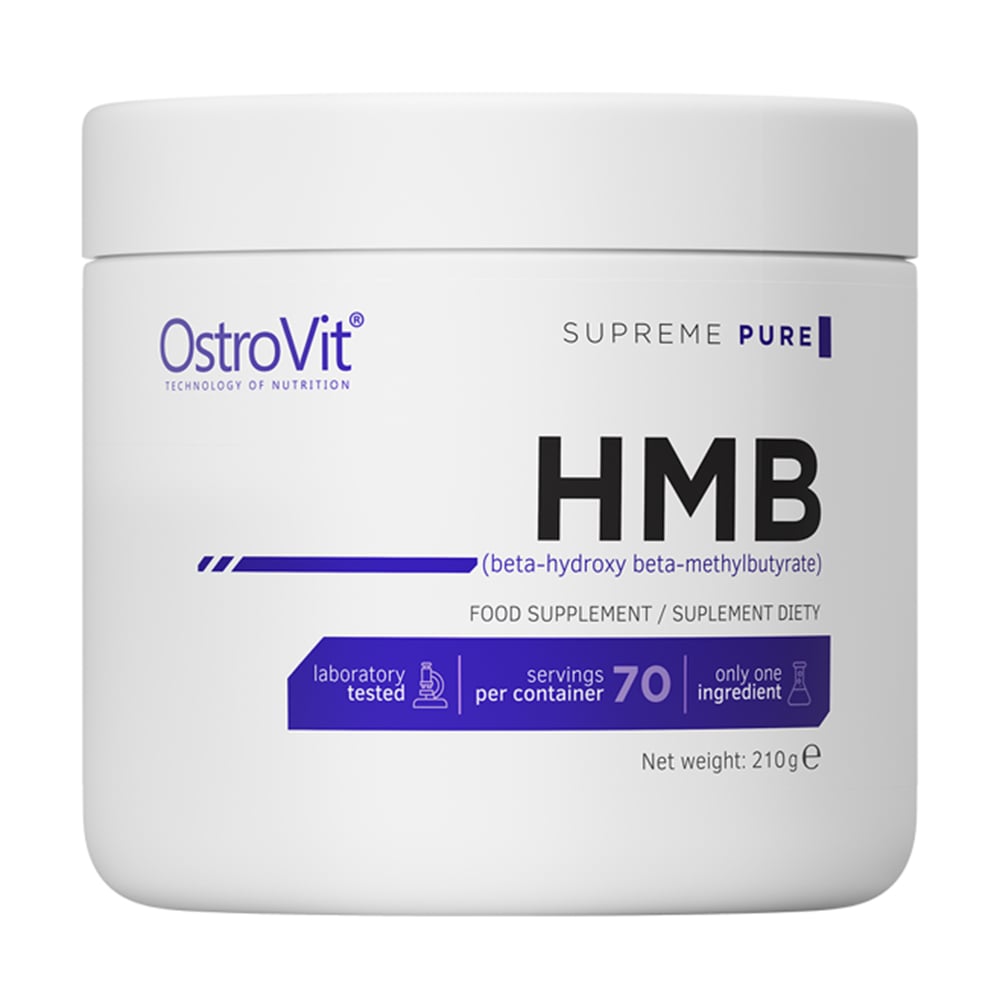 Бета-гідрокси та бета-метилбутират OstroVit Supreme Pure HMB Beta-hydroxy Beta-methylbutyrate, в порошку, 210 г