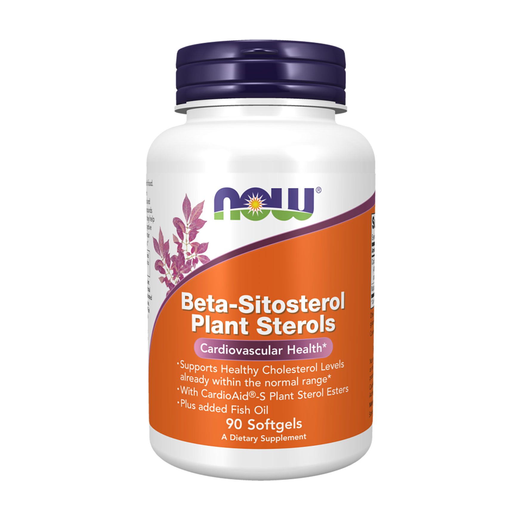 Бета-ситостерол NOW Foods Beta-Sitosterol Plant Sterols, 90 гелевих капсул