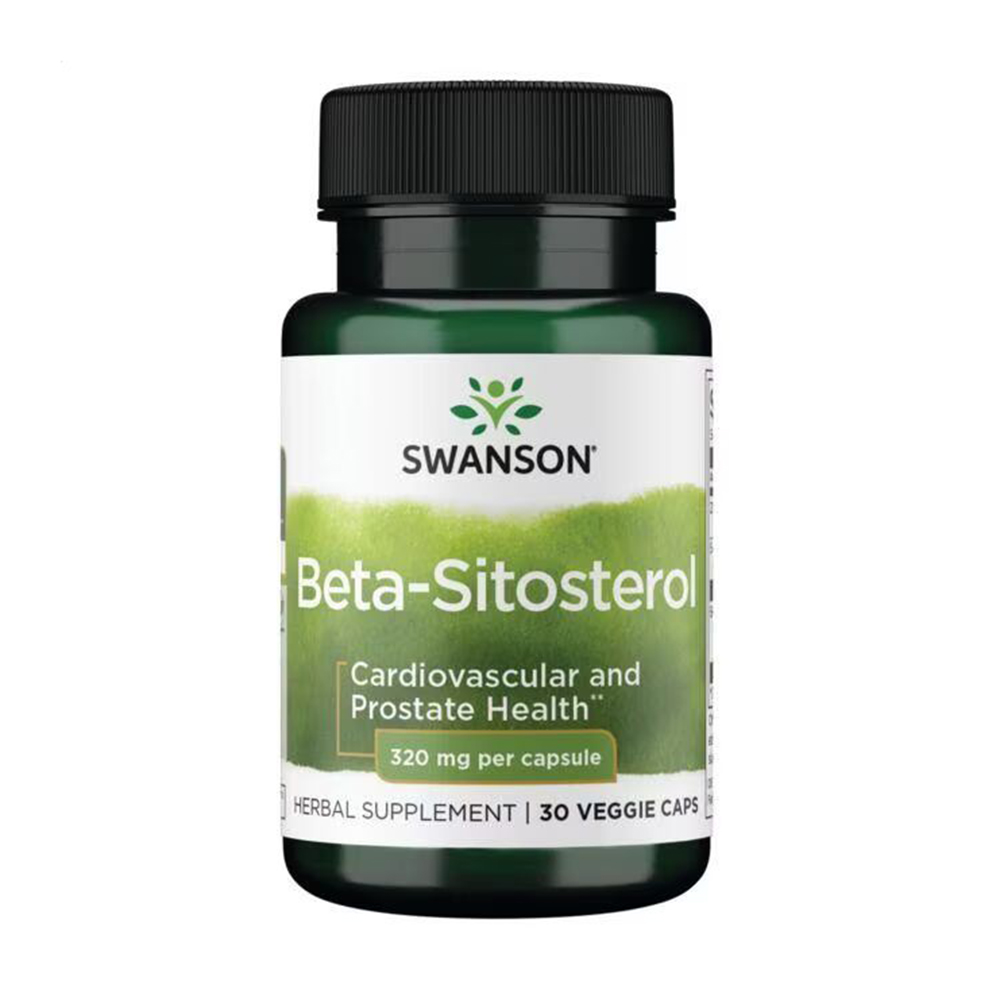 Бета-ситостерол Swanson Beta-Sitosterol 320 мг, 30 капсул