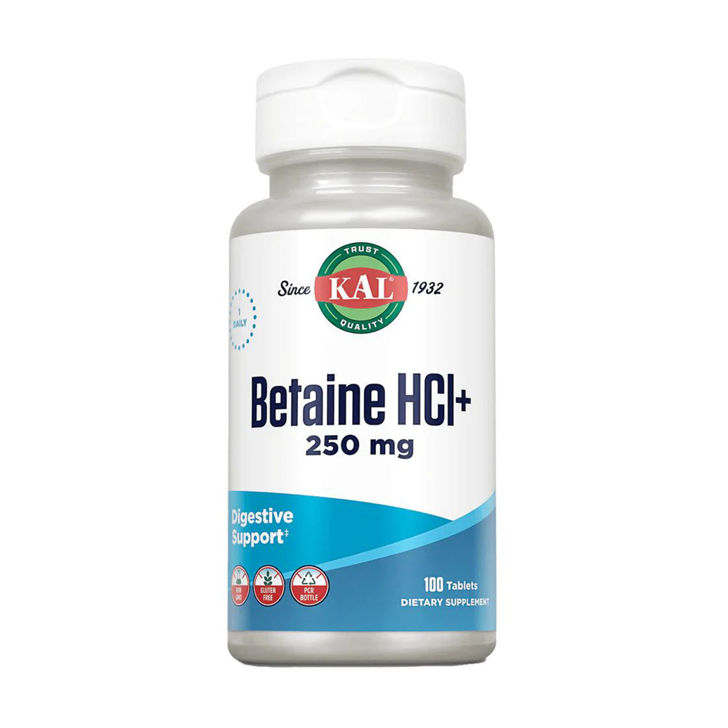 Бетаїн HCl+ KAL Betaine HCl+ 250 мг, 100 таблеток