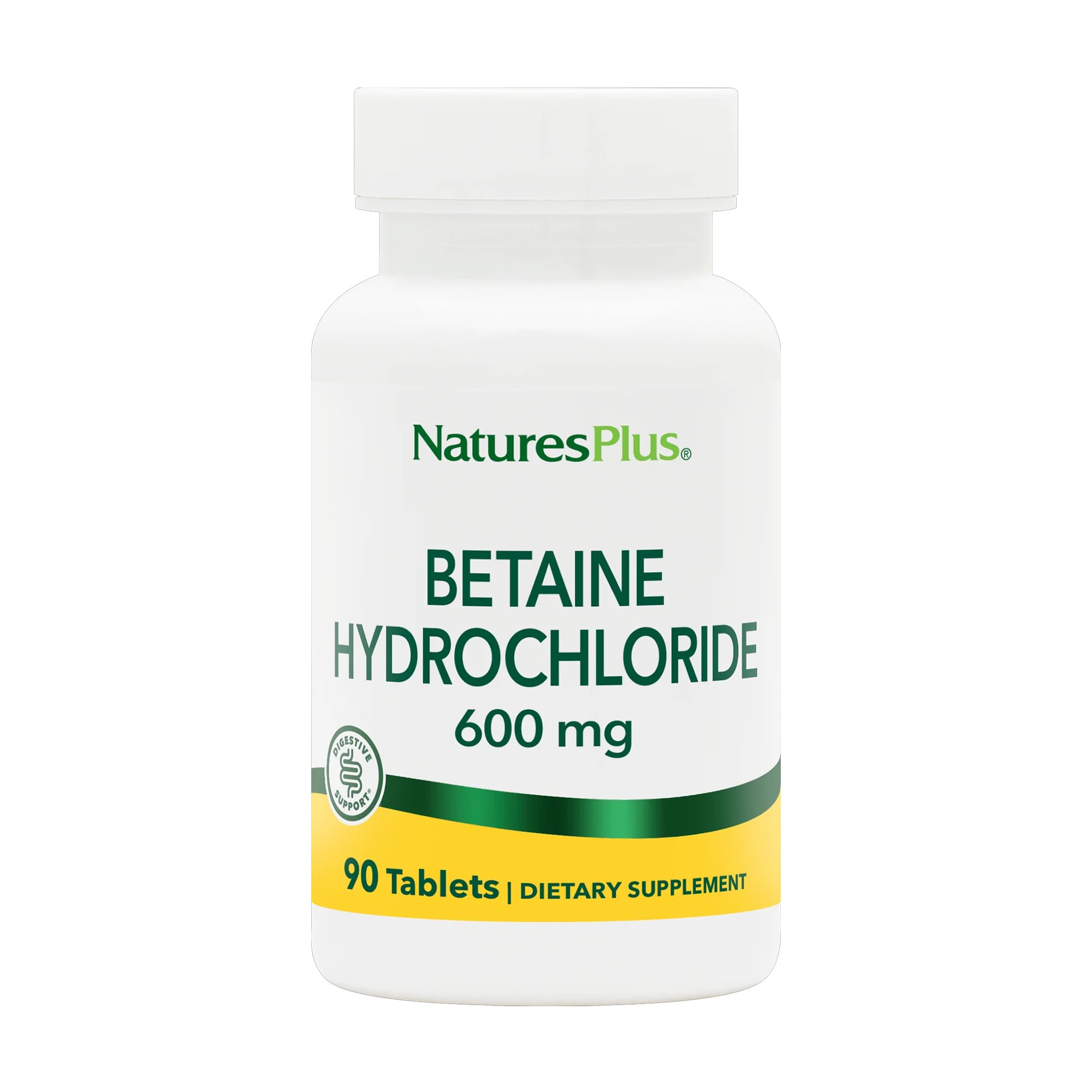Бетаїну гідрохлорид NaturesPlus Betaine Hydrochloride, 600 мг, 90 таблеток